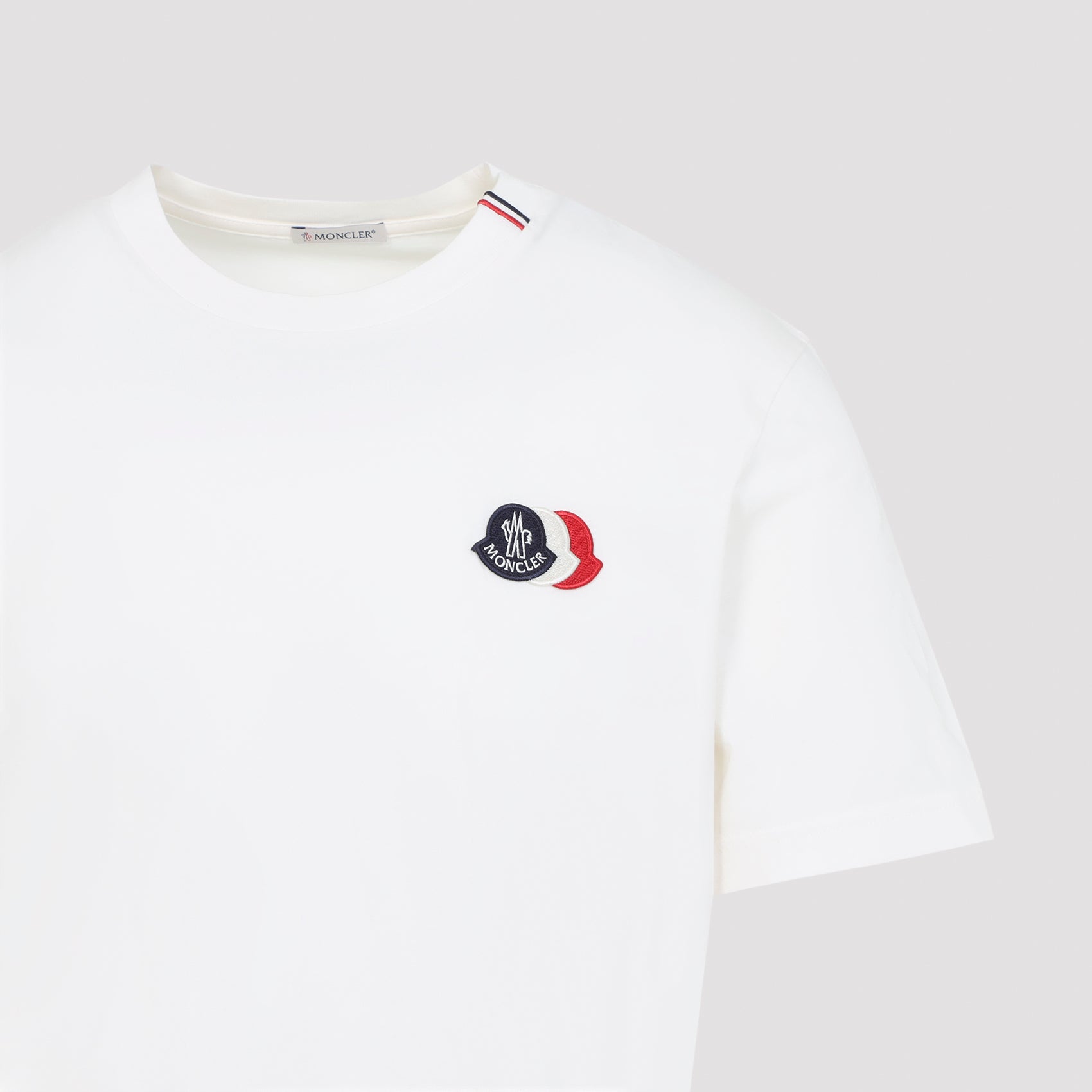 Minimalist White Cotton T-Shirt with Embroidered Logo