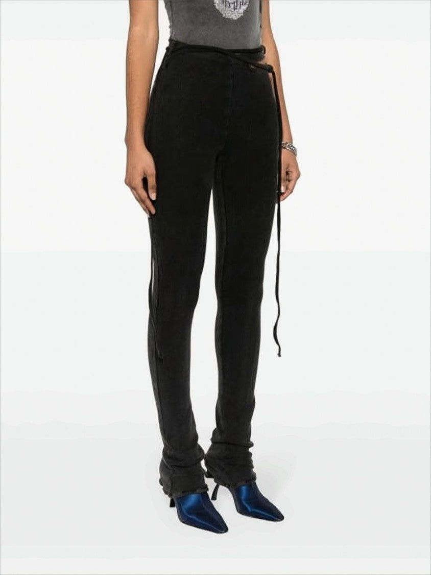 Slim Tapered Jogger Pants with Cut-Out Detail