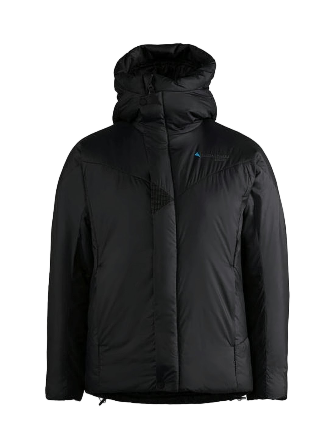 Matte Black Padded Jacket with High Collar