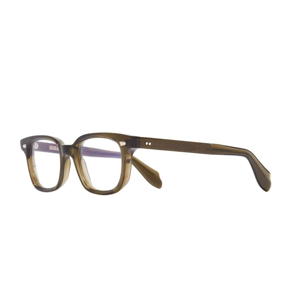 9521 Zielone Oliwkowe Kwadratowe Okulary z Octanu