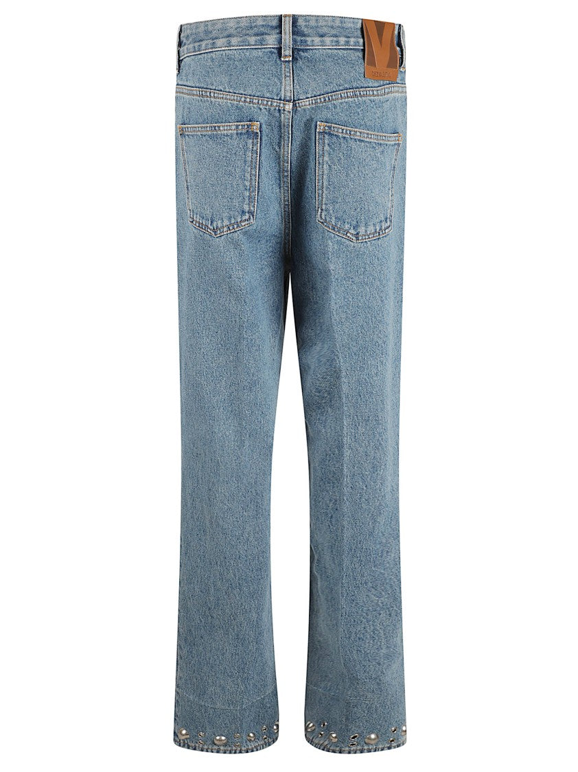 Classic Straight-Leg Jeans With Five-Pocket Design
