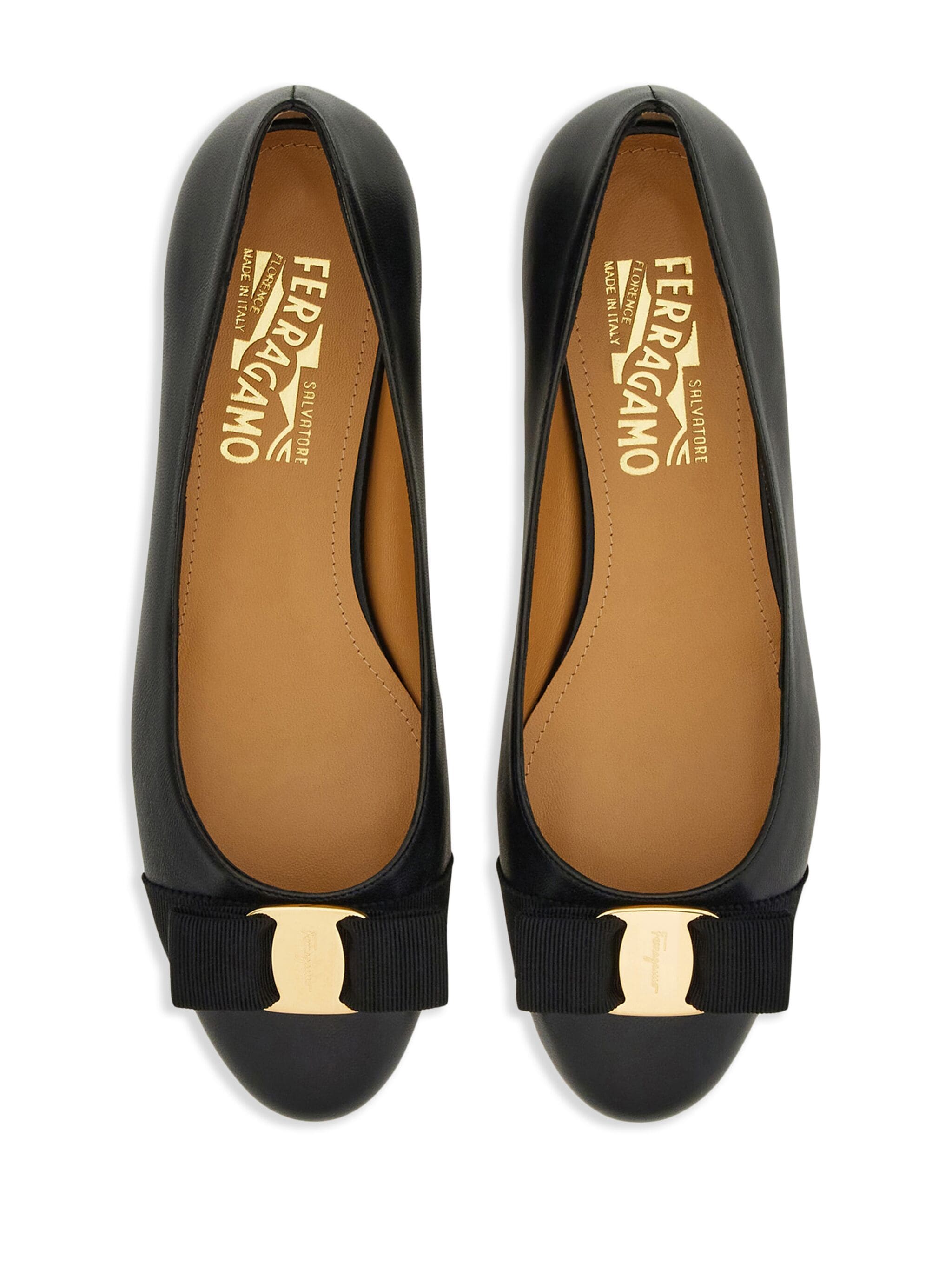Black Varina Soft Nappa Leather Ballerinas