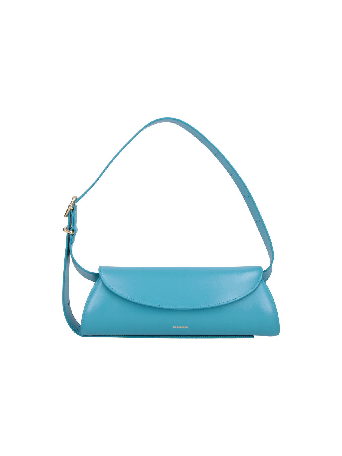 Blue Cannolo Cylindrical Calfskin Shoulder Bag