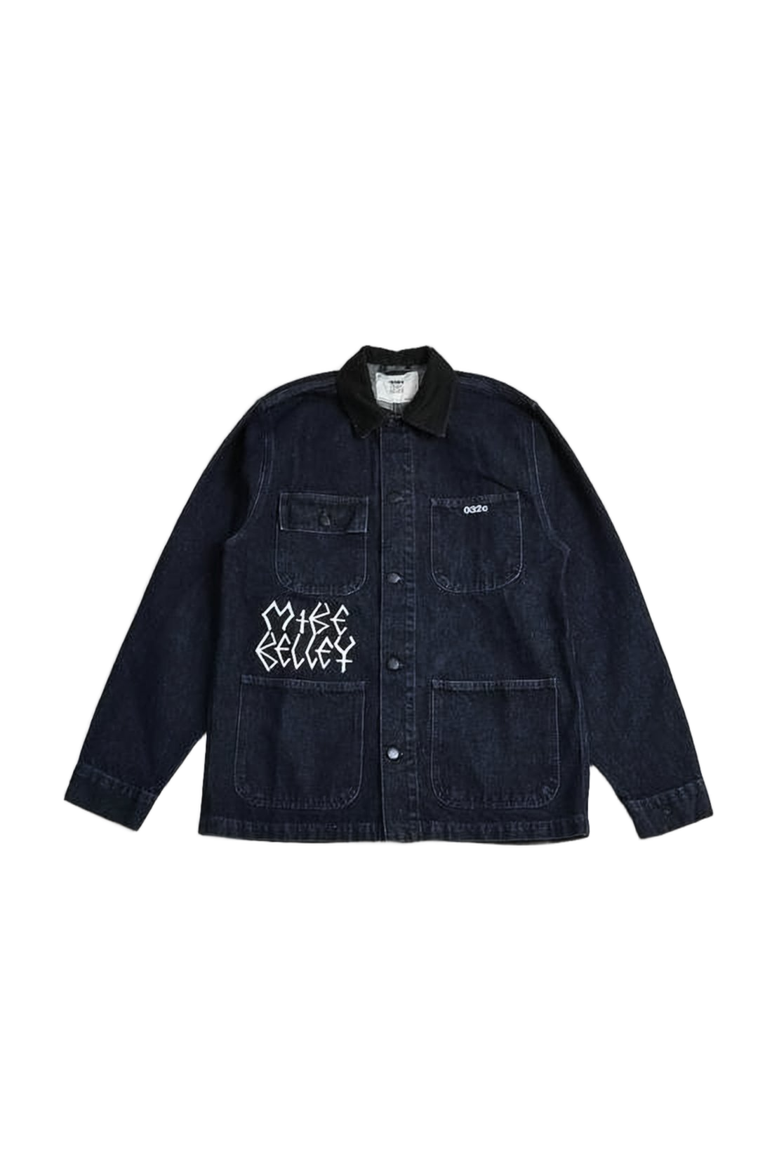 Dark Indigo Denim Jacket with Contrasting Collar