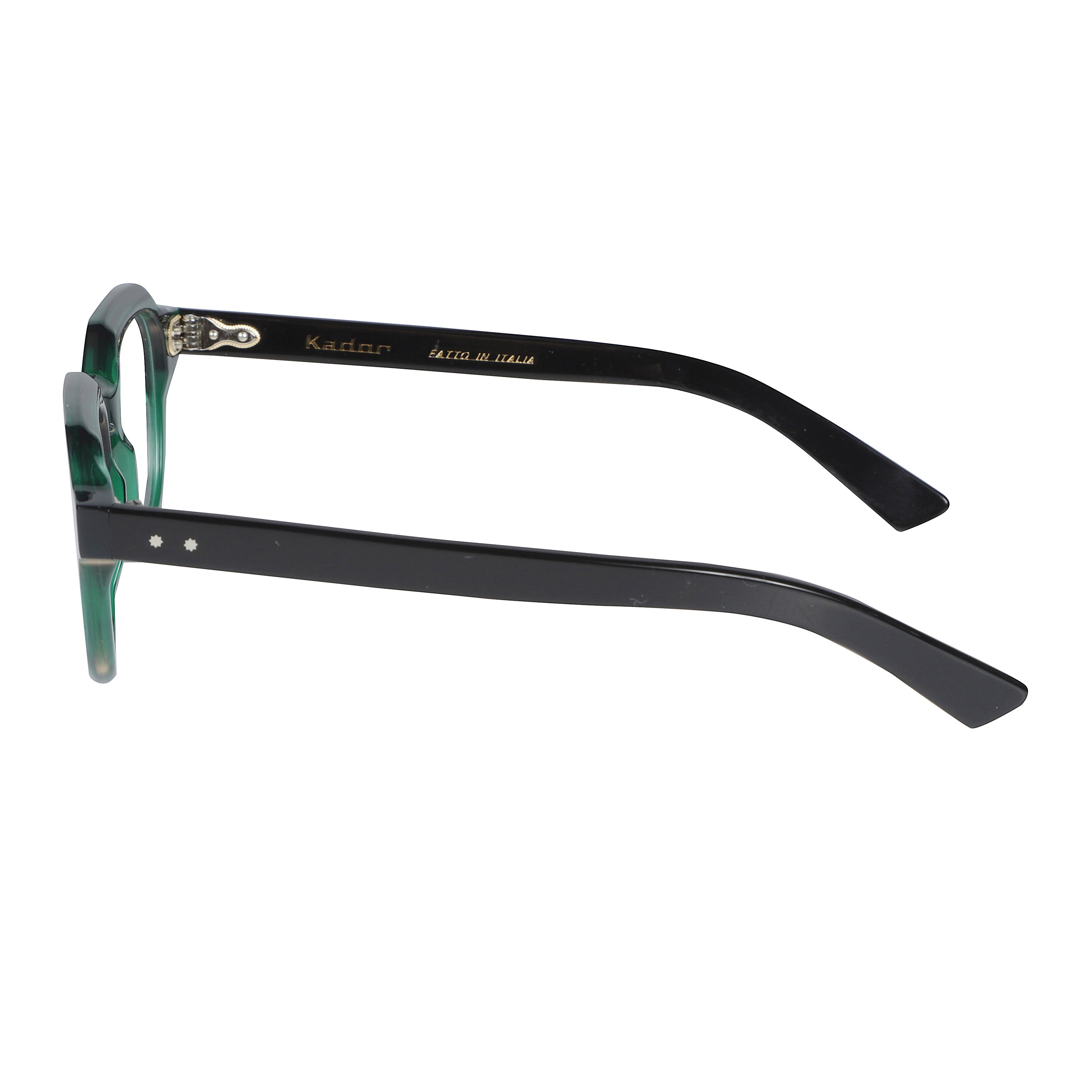 K-Story/N Geometric Eyeglasses with Translucent Green Frame