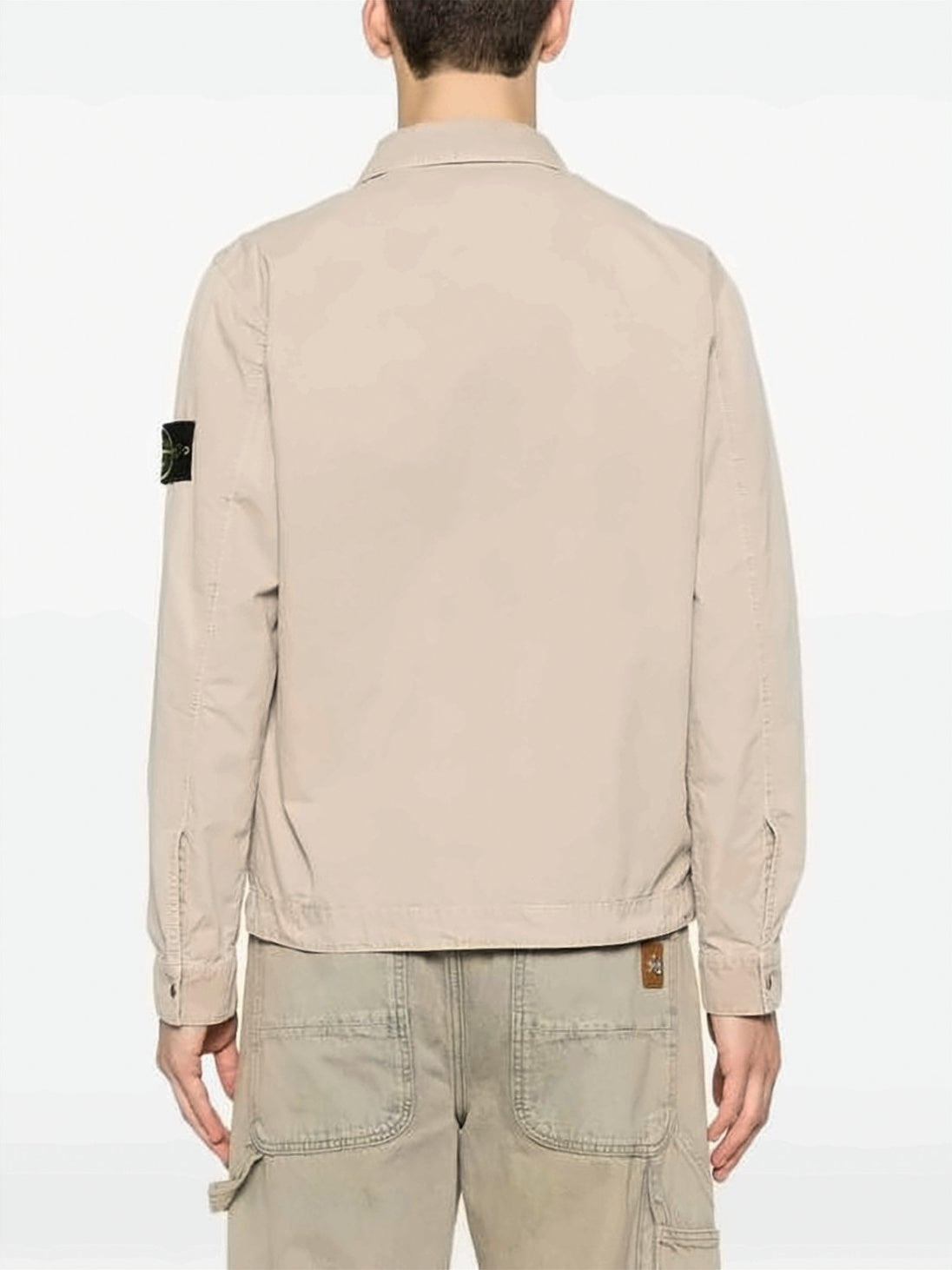 Beige Jacket with Distinctive Patch