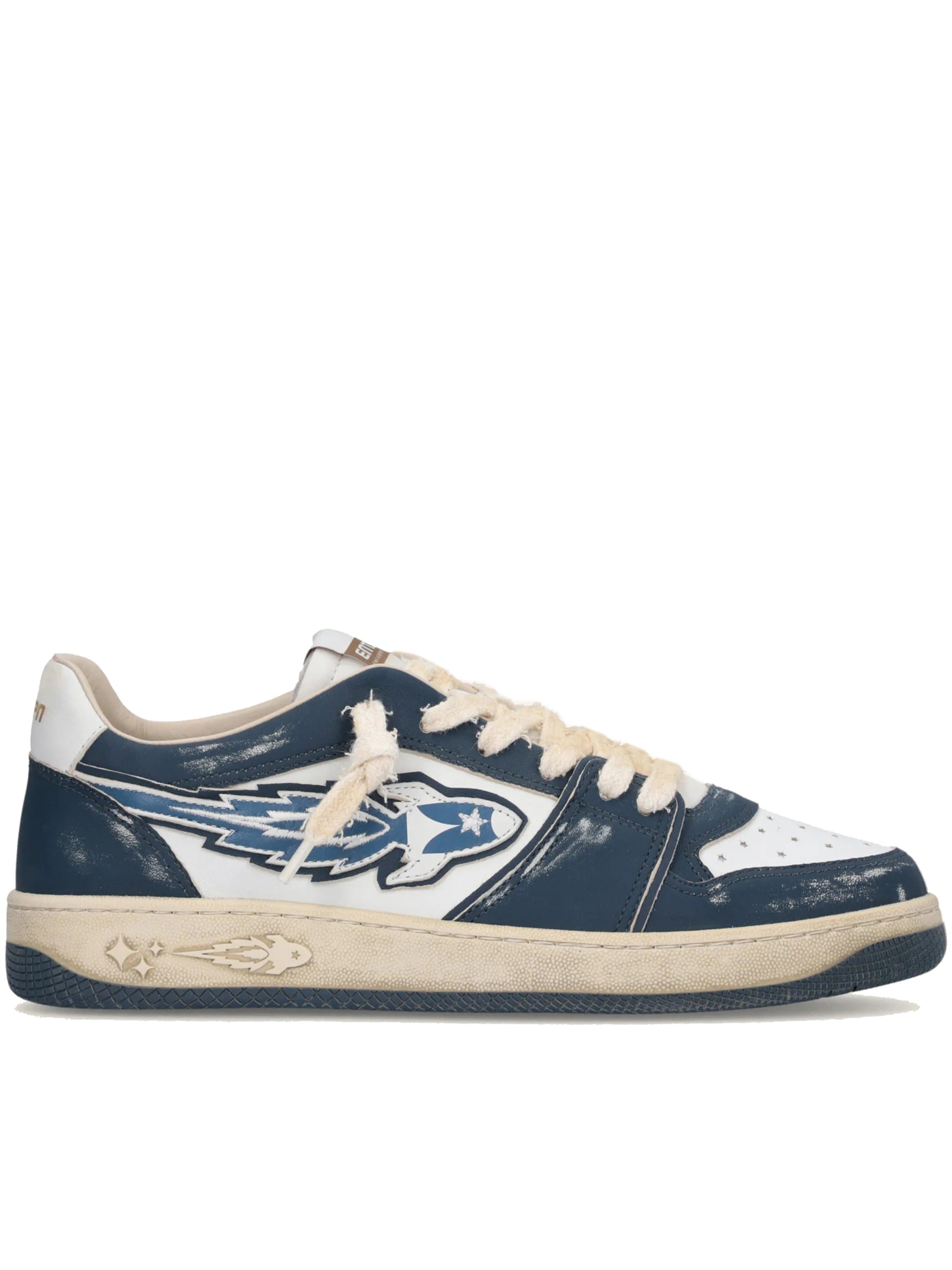 Egg Rocket 3 Navy/White Leather Sneakers