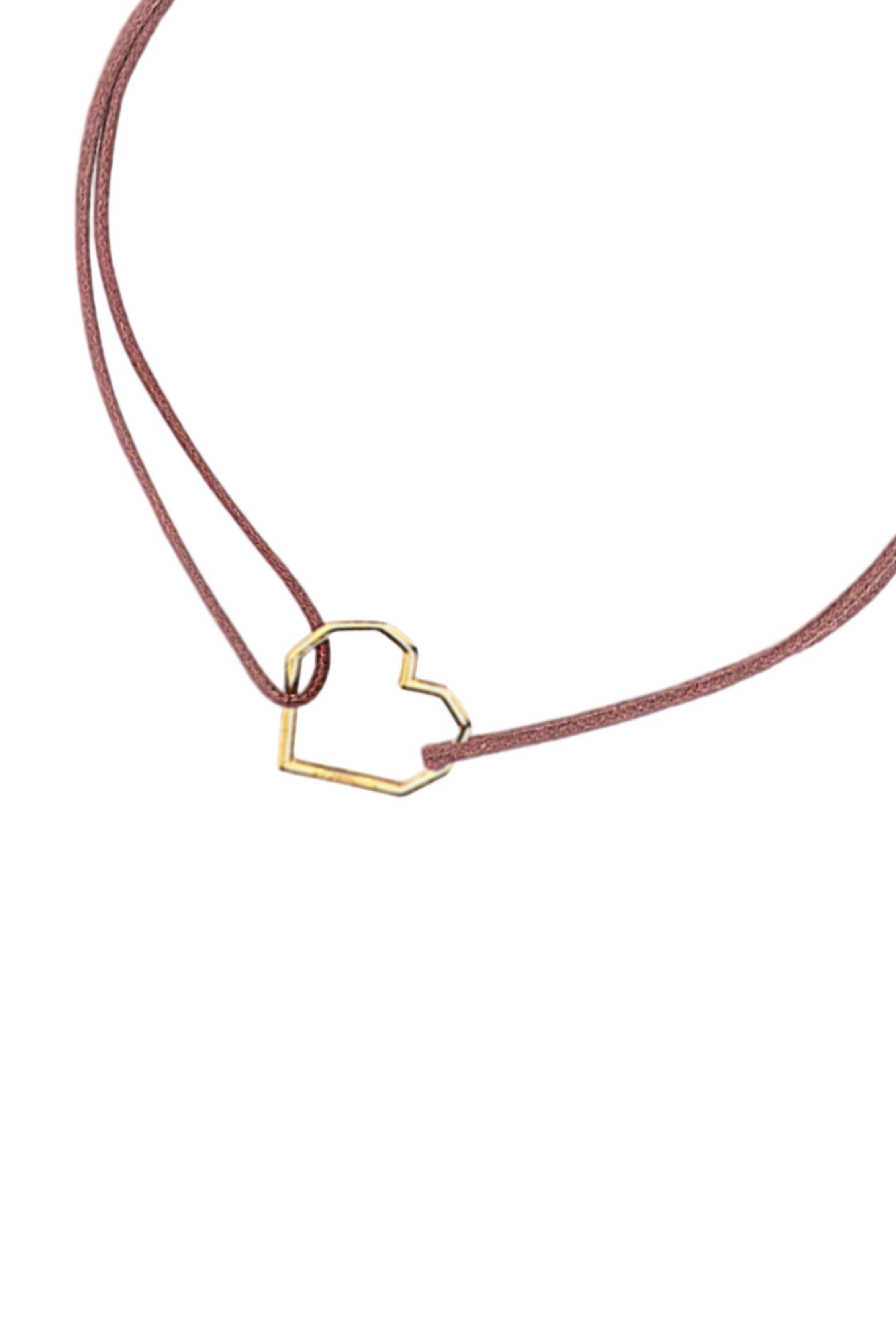 Burgundy Corazon Puro Cord Bracelet