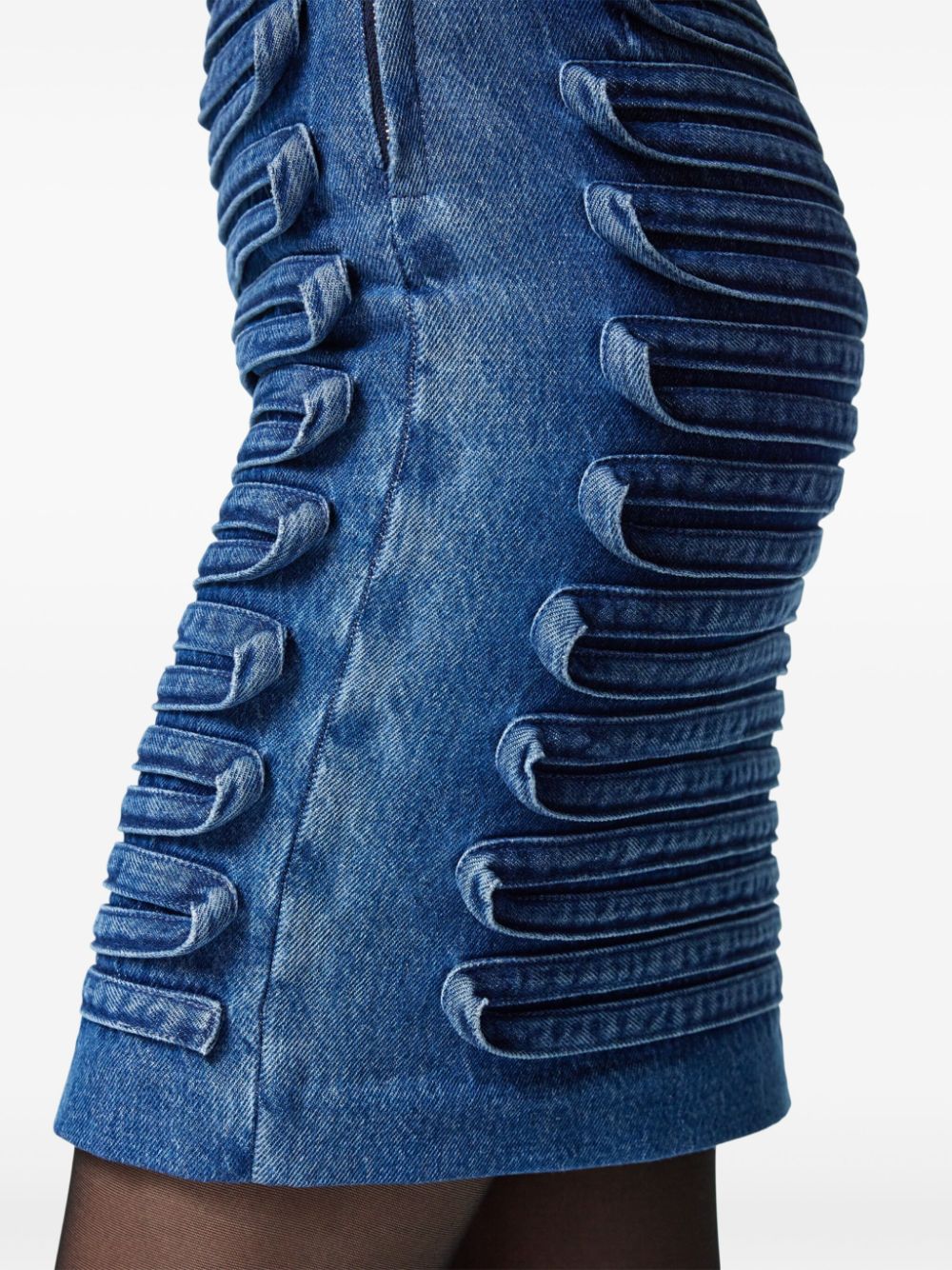 High-Waisted Indigo Blue Denim Skirt