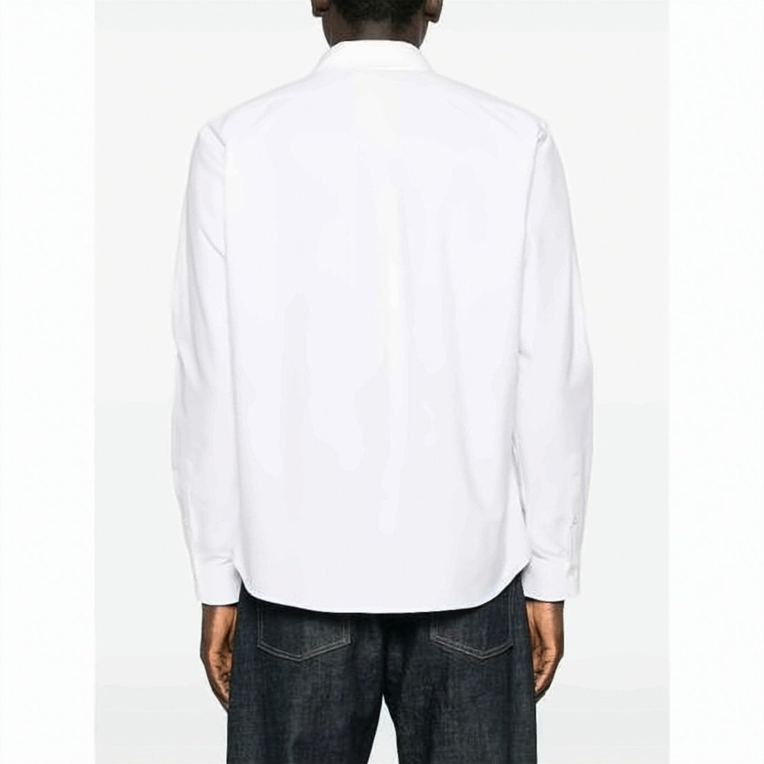 Long-Sleeve Cotton Shirt with Embroidered Emblem