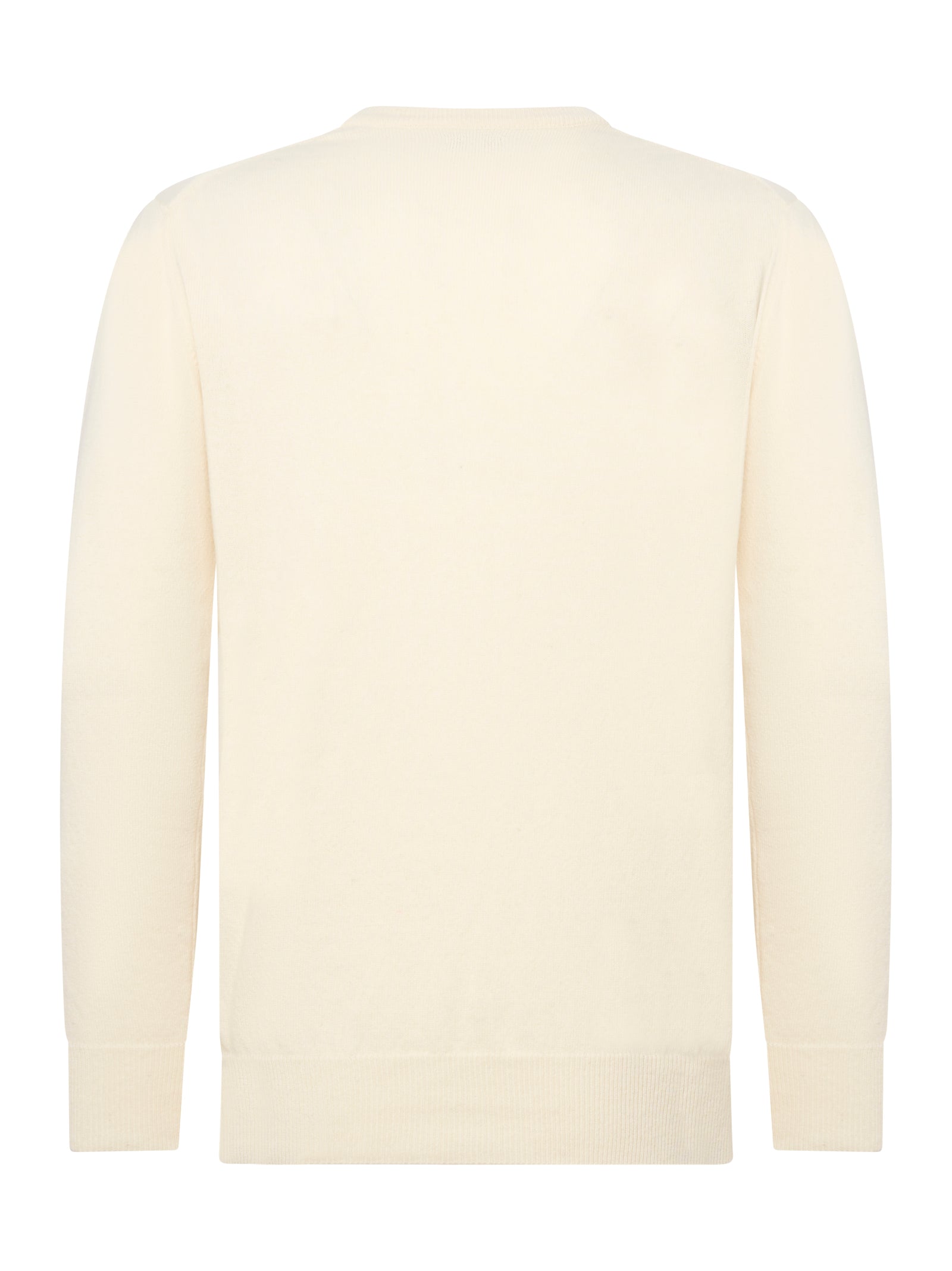 Cream 3-Ply Cashmere Pullover Sweater