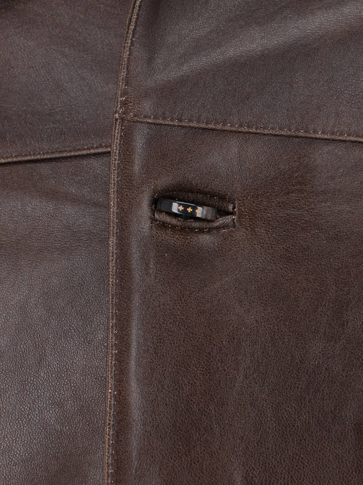 Structured Brown Jacket With Refined Finish