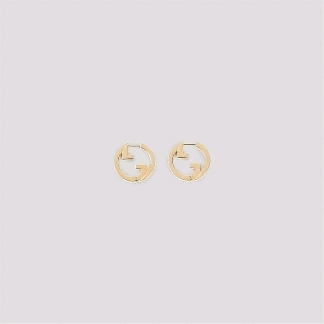 Geometric Cutout Gold Hoop Earrings