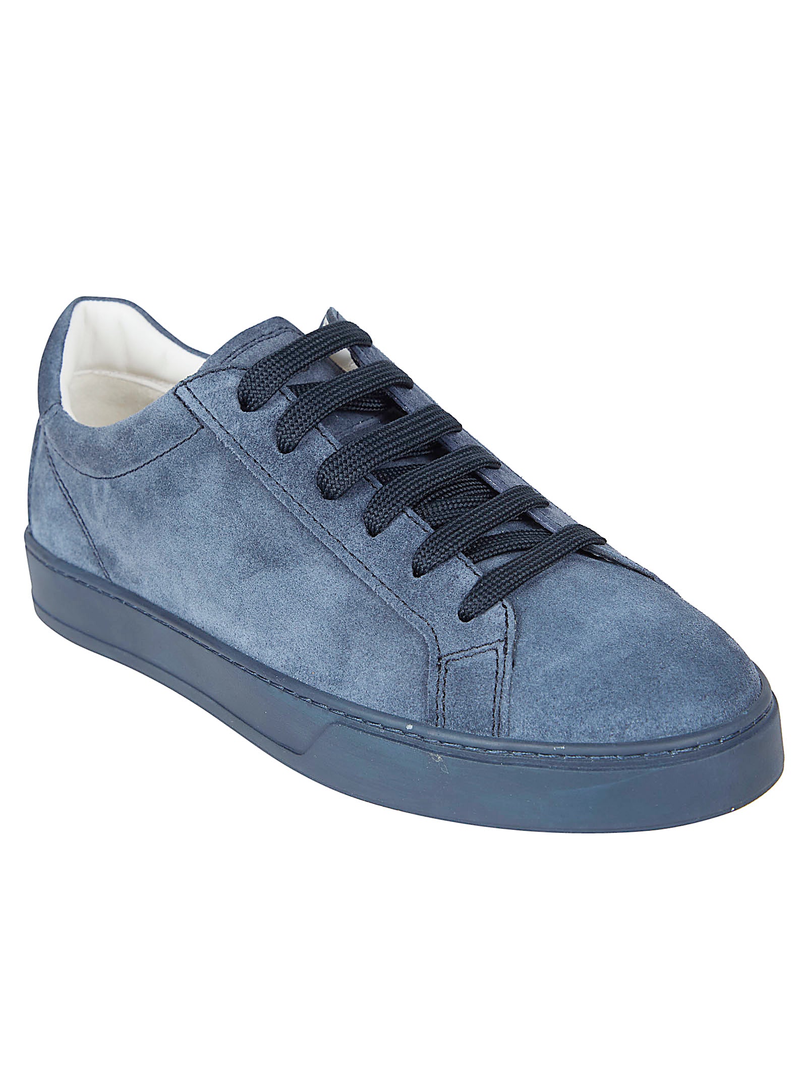 Suede Calfskin Sneakers and Embossed Branding
