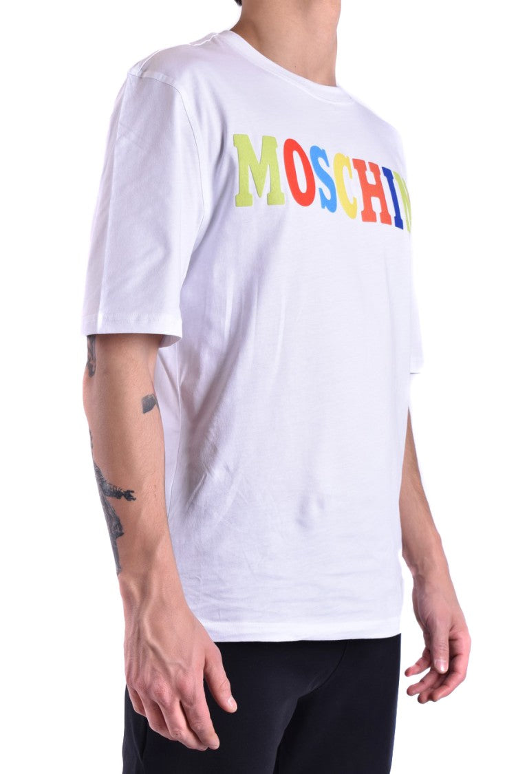 Multicolored Block-Letter Logo Cotton T-Shirt