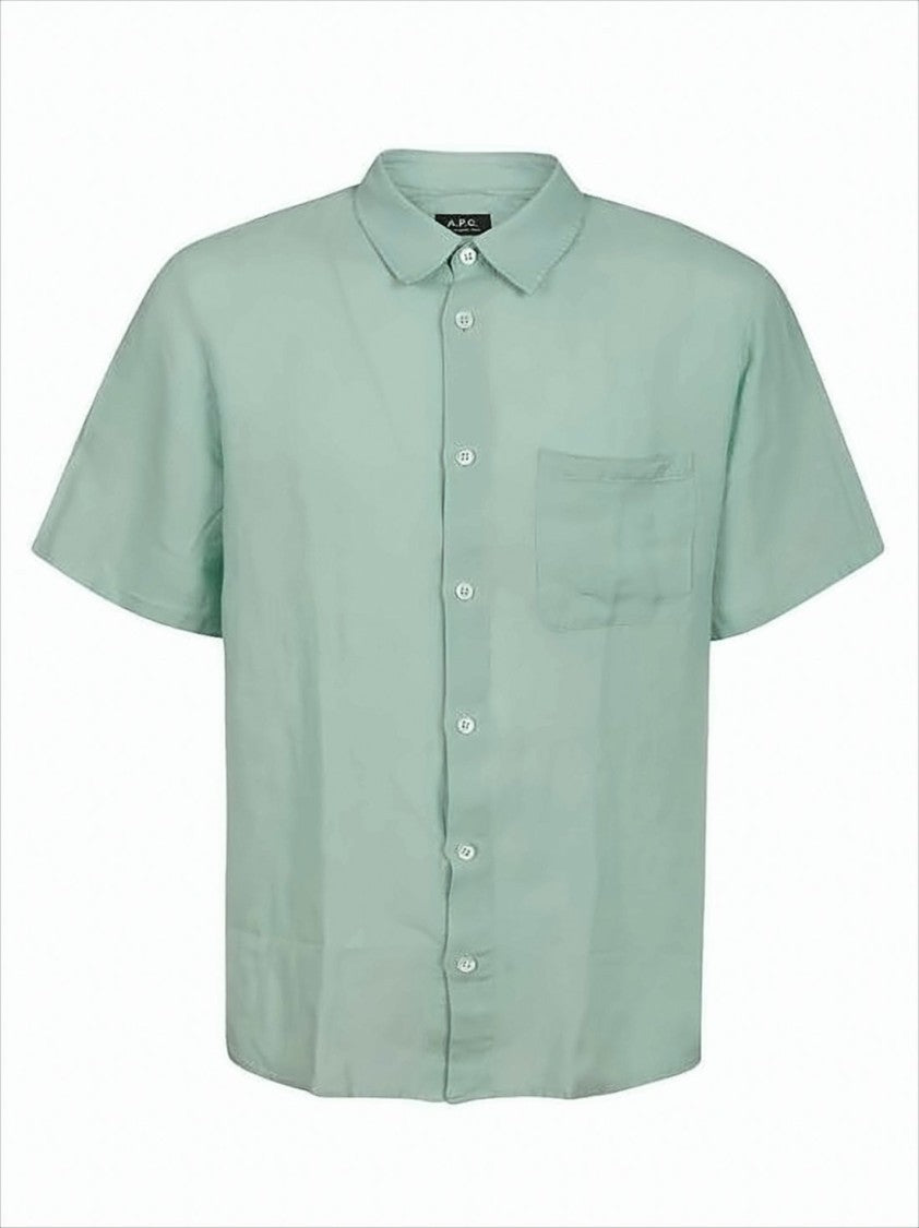 Lightweight Linen Short-Sleeved Shirt with Aesthetic