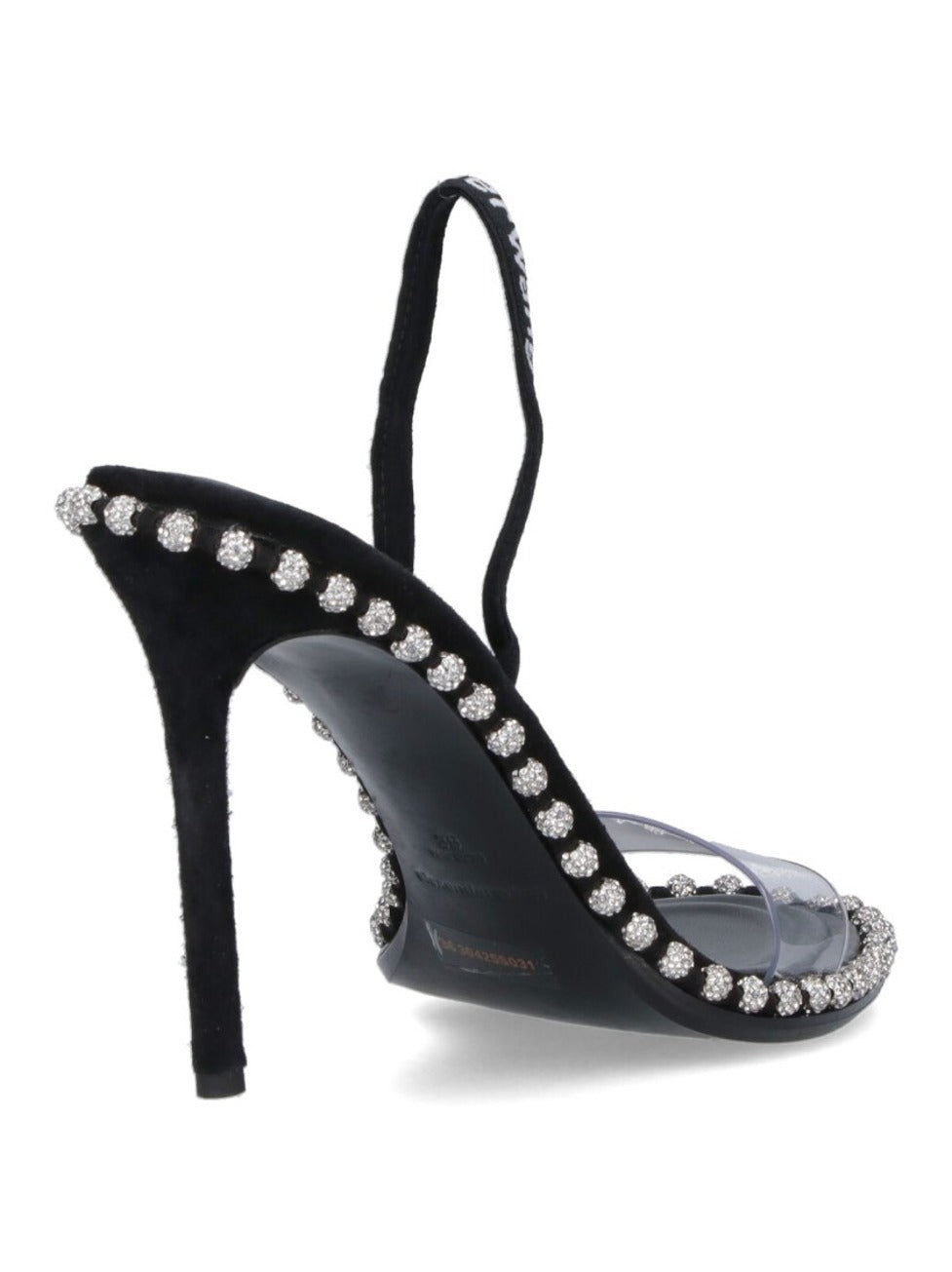 "Nova" Sandals – Black With Crystals