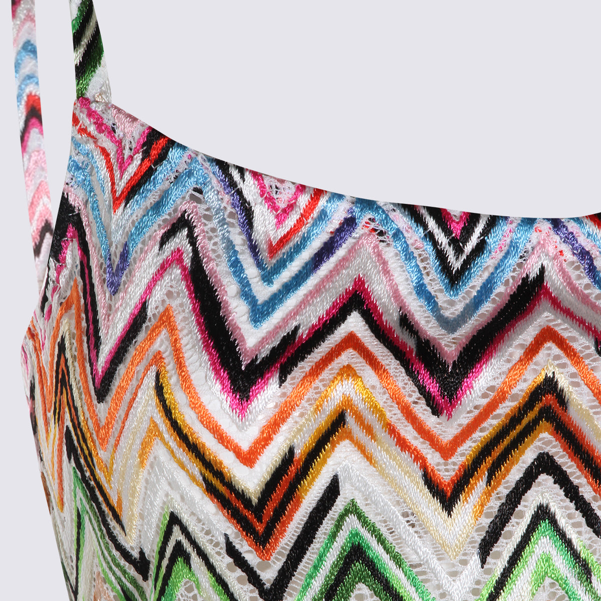 Playful Zigzag Pattern Fitted Mini Dress