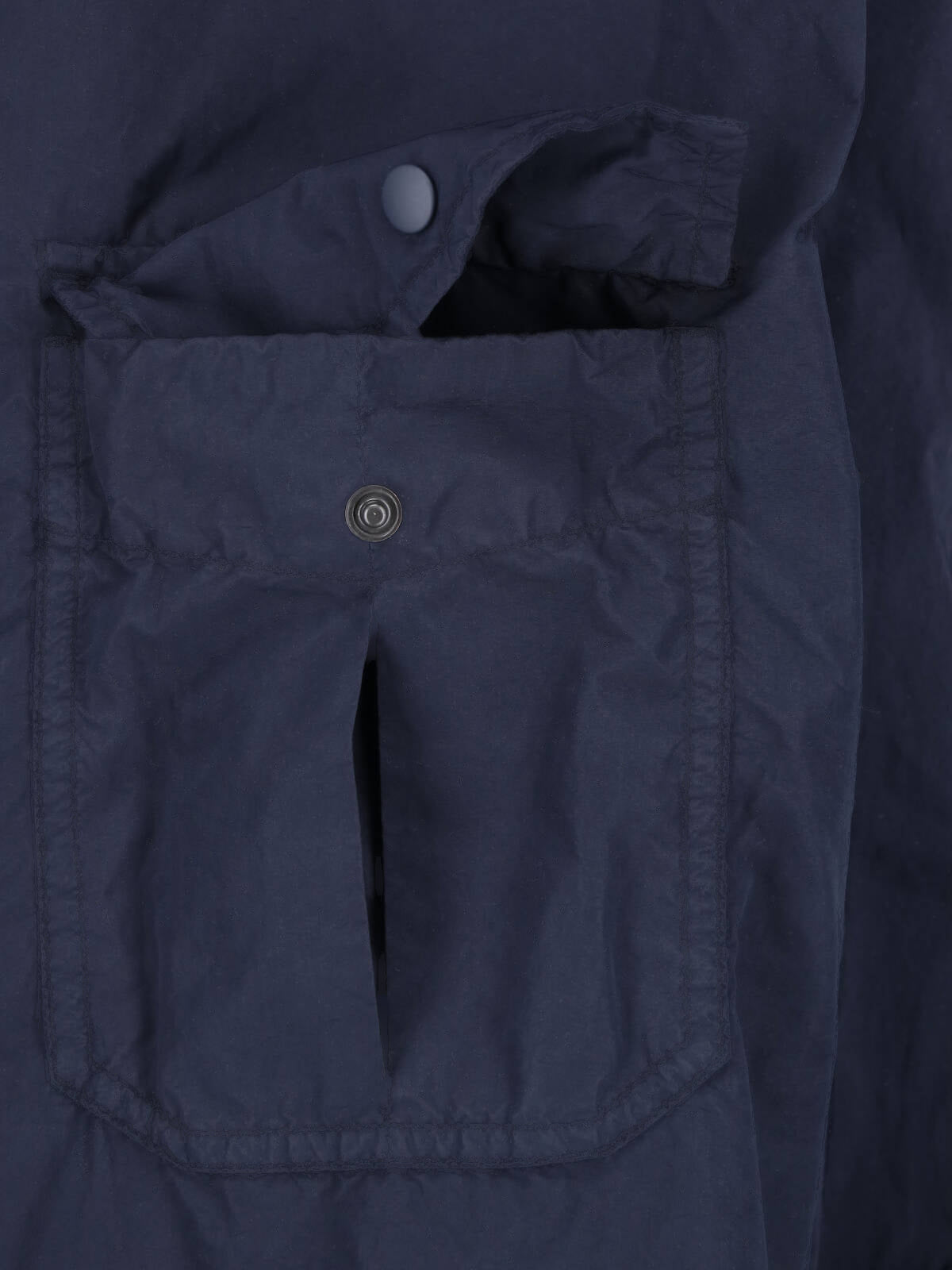 Blue Long Waterproof Classic Collar Jacket