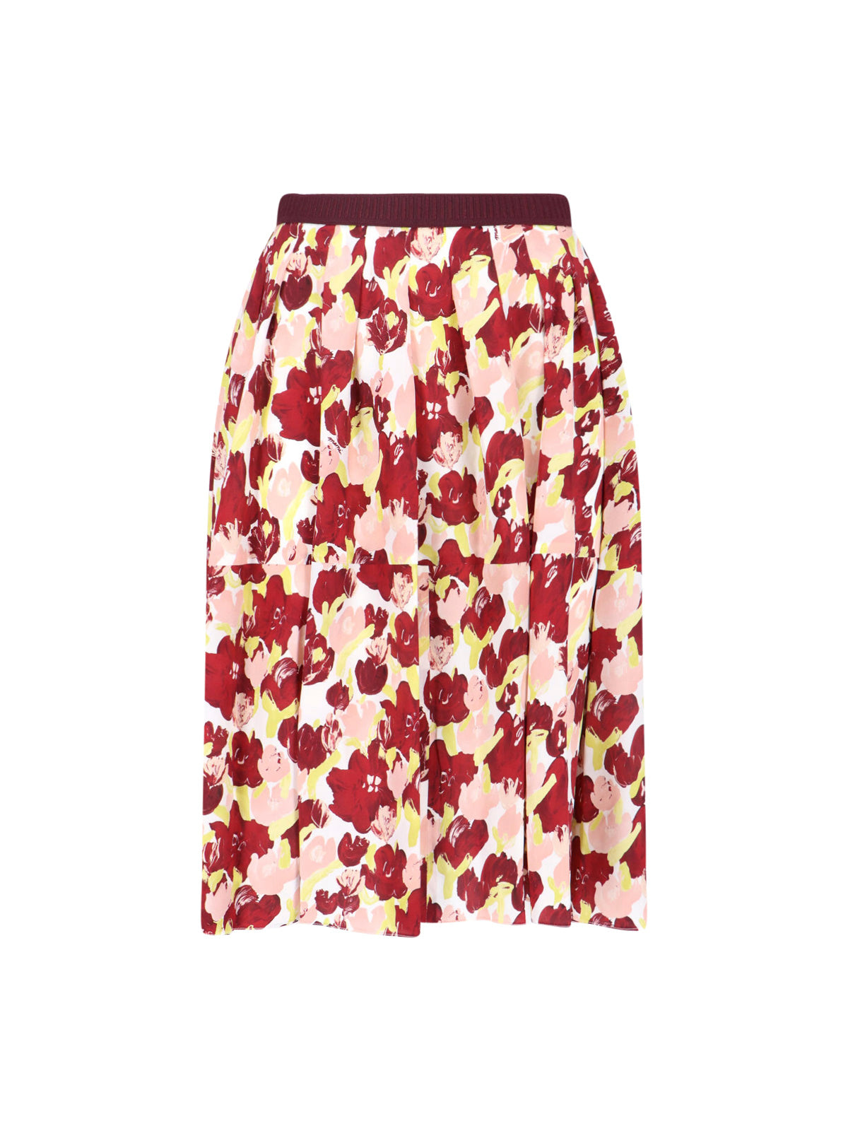 Multicolor Secret Bouquet Silk Skirt