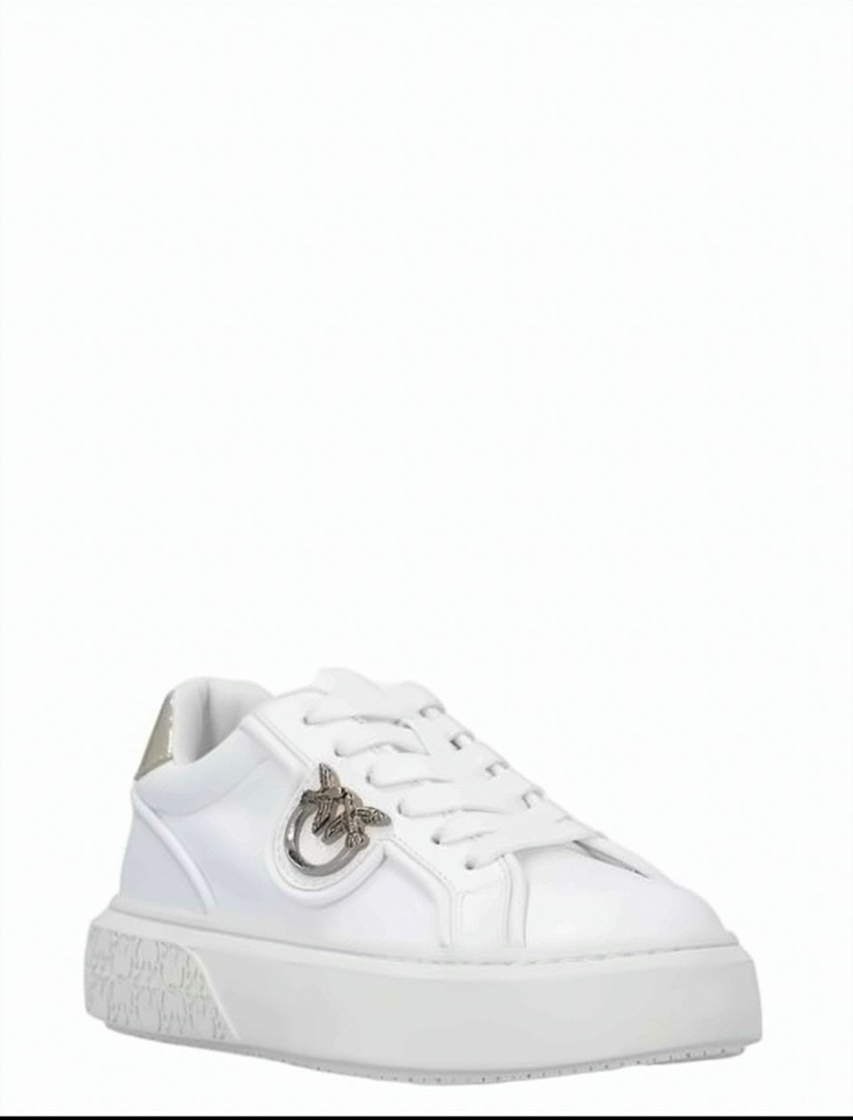 White Leather Logo Sneakers