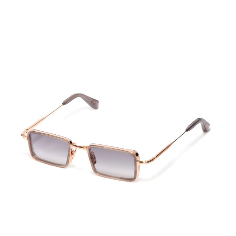 Pierce Rectangular Frame Sunglasses with Gradient Gray Lenses