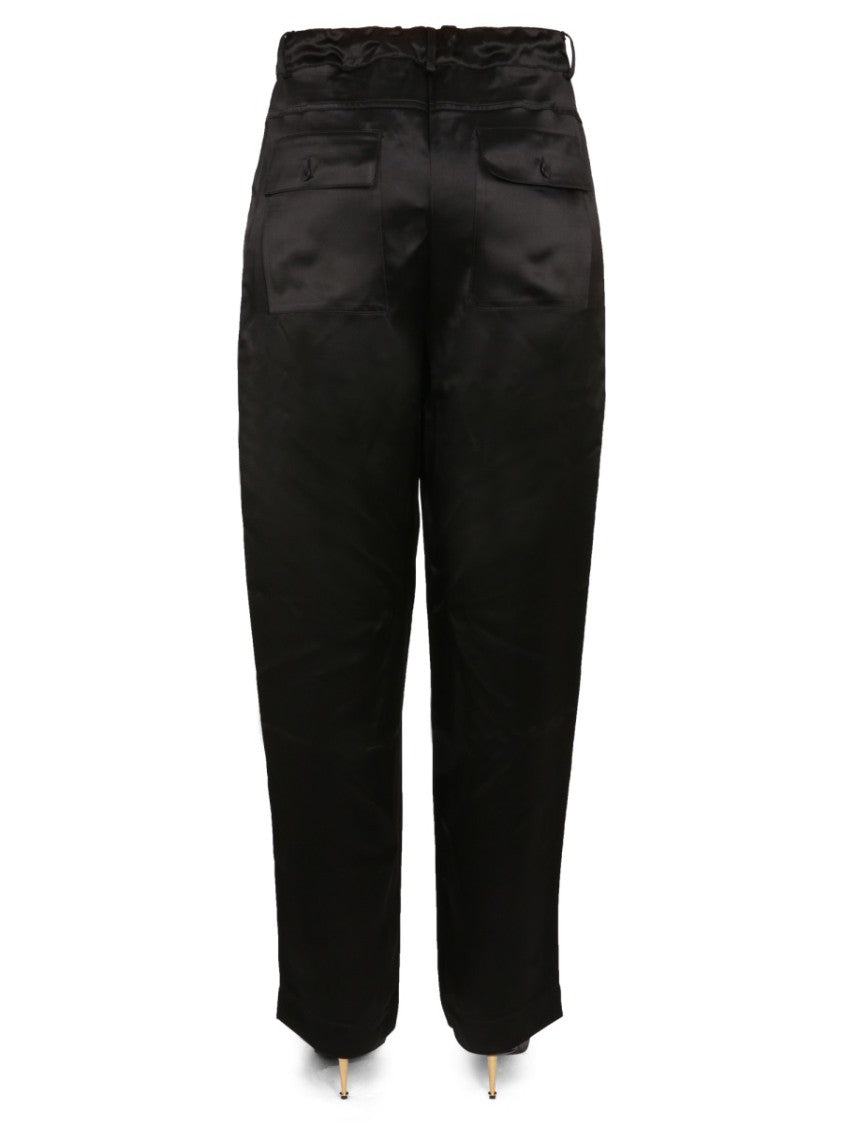 Slouch Fit Pants With Elastic Waistband