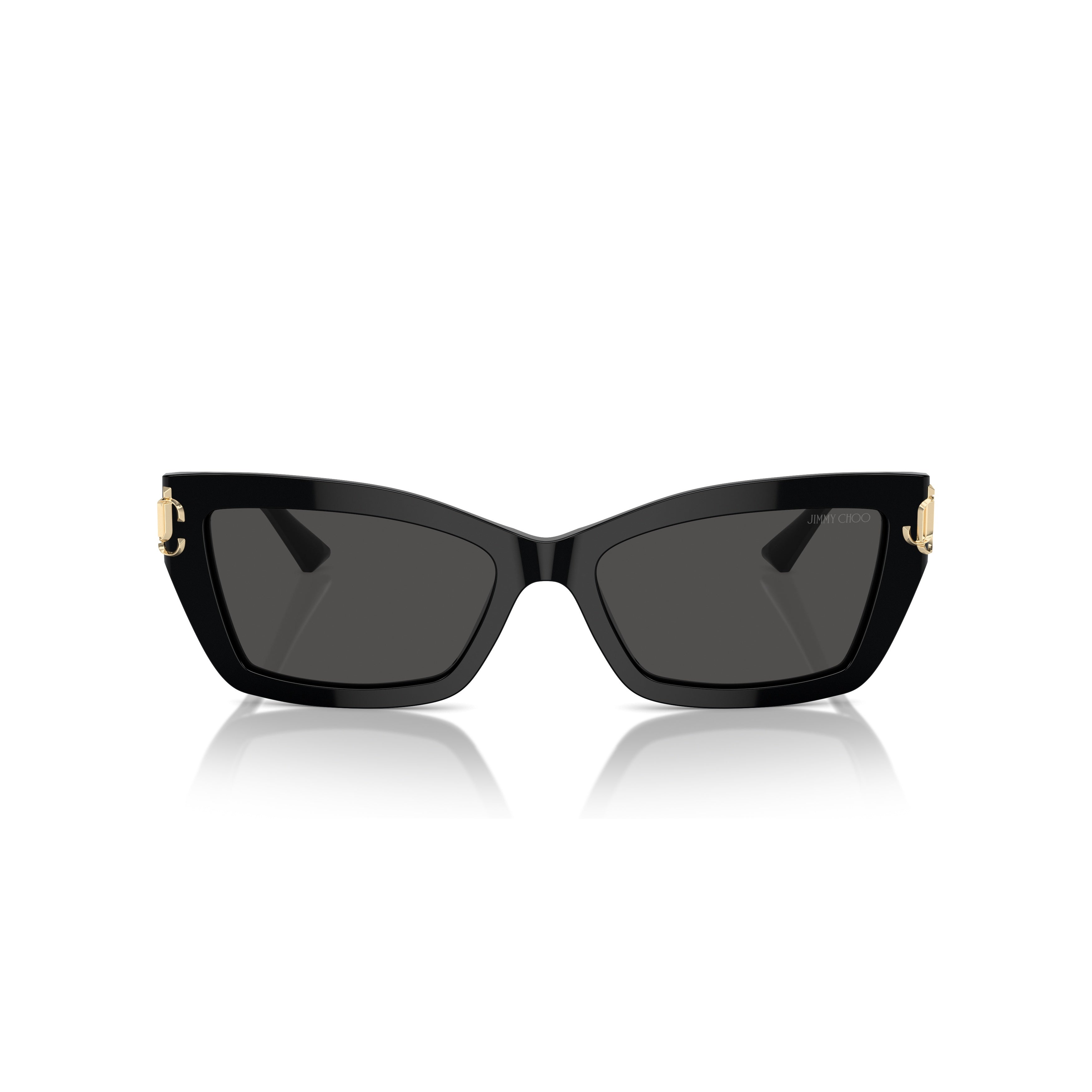 0jc5011u Rectangular Black Acetate Sunglasses