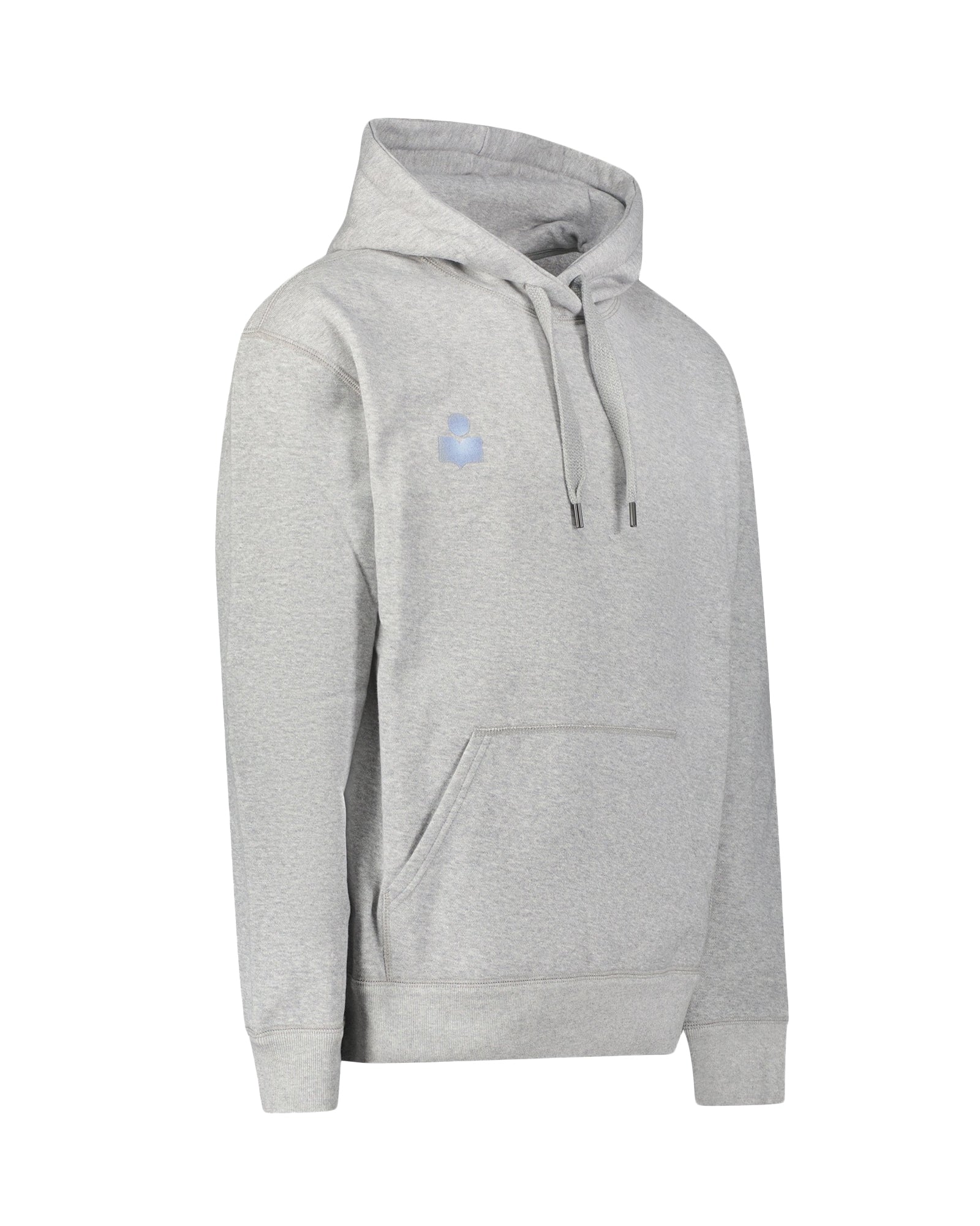 Kangaroo Pocket Grey Hoodie with Drawstring Detail