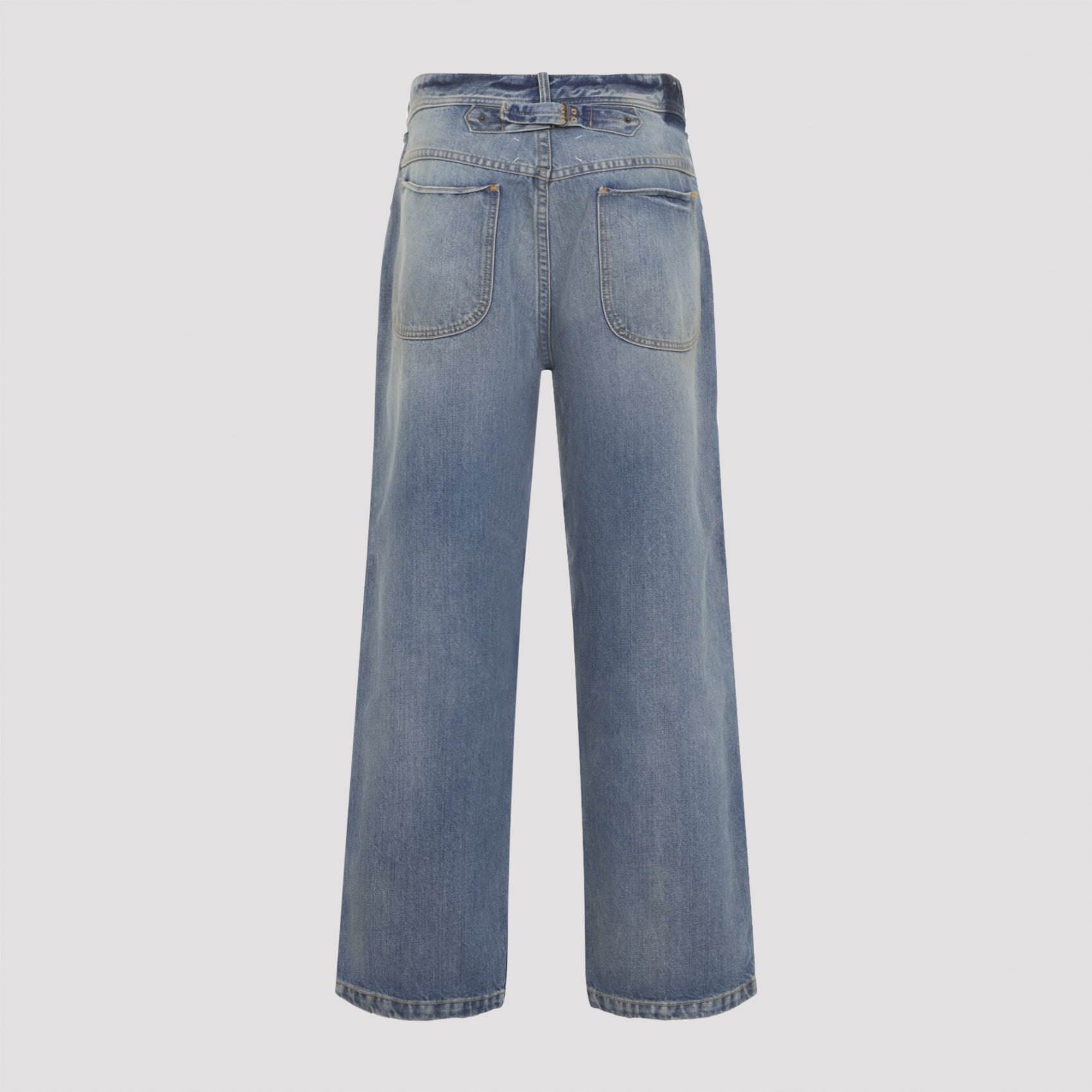 Relaxed Straight-Leg Denim Jeans With Five-Pocket Design