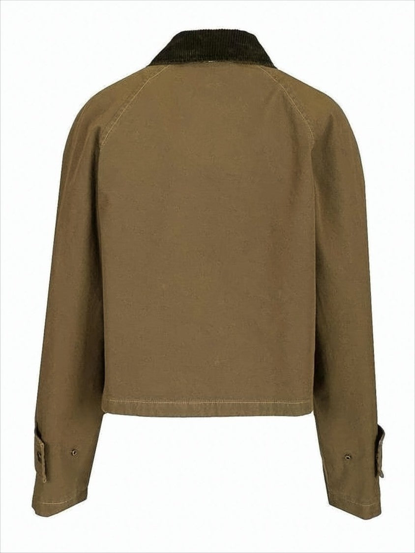 Cropped Brown Jacket with Structured Silhouette