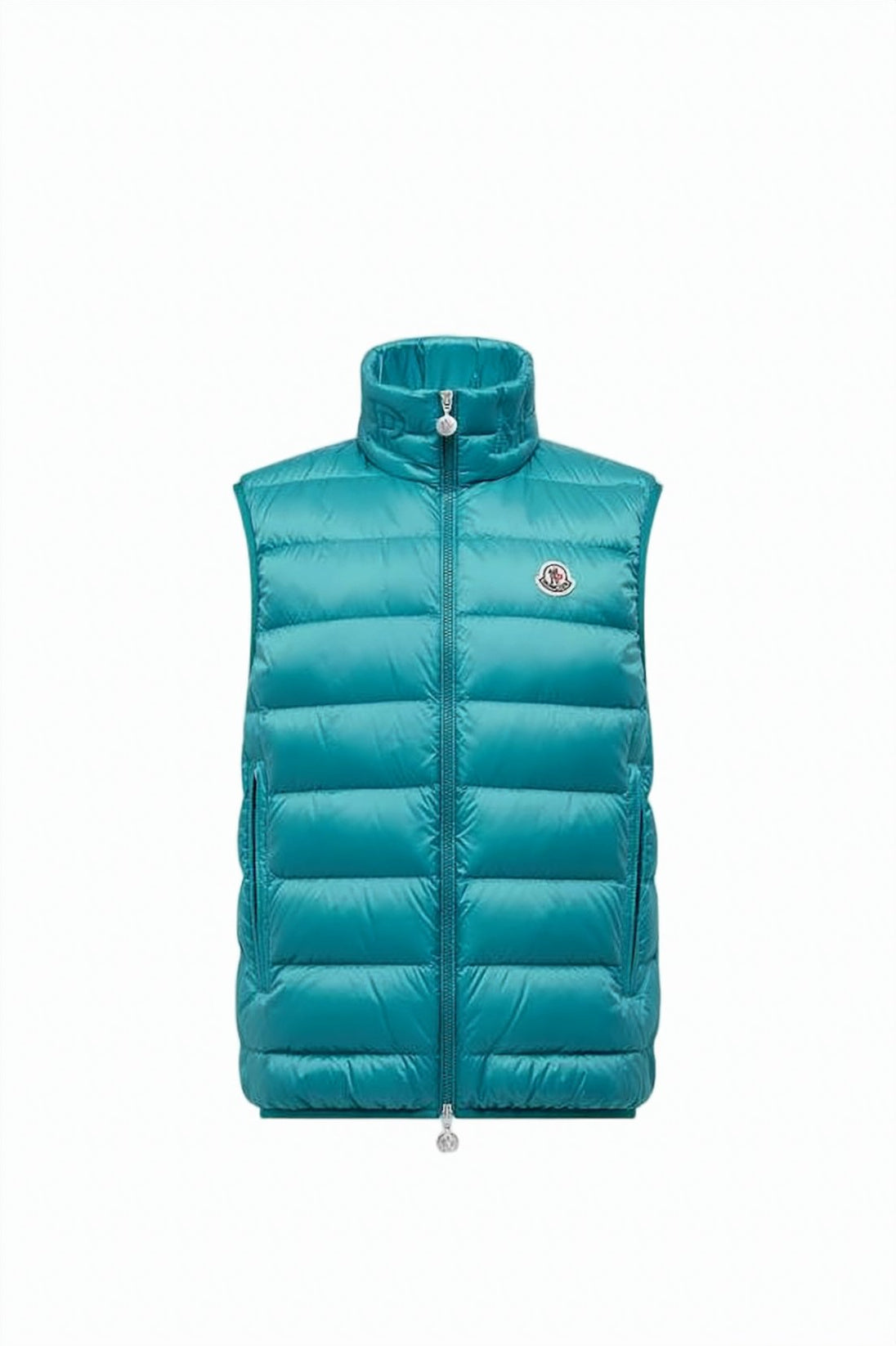 Quilted Down Vest with High Collar