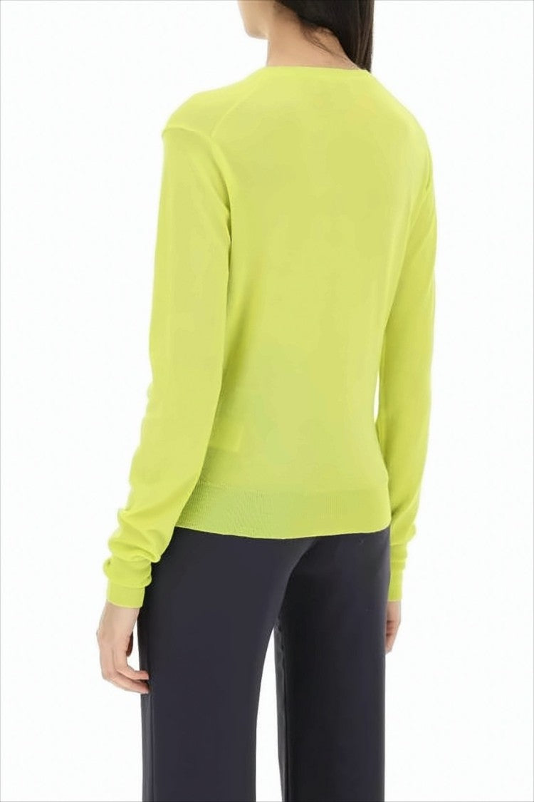 Fine-Knit Wool-Silk Blend Sweater