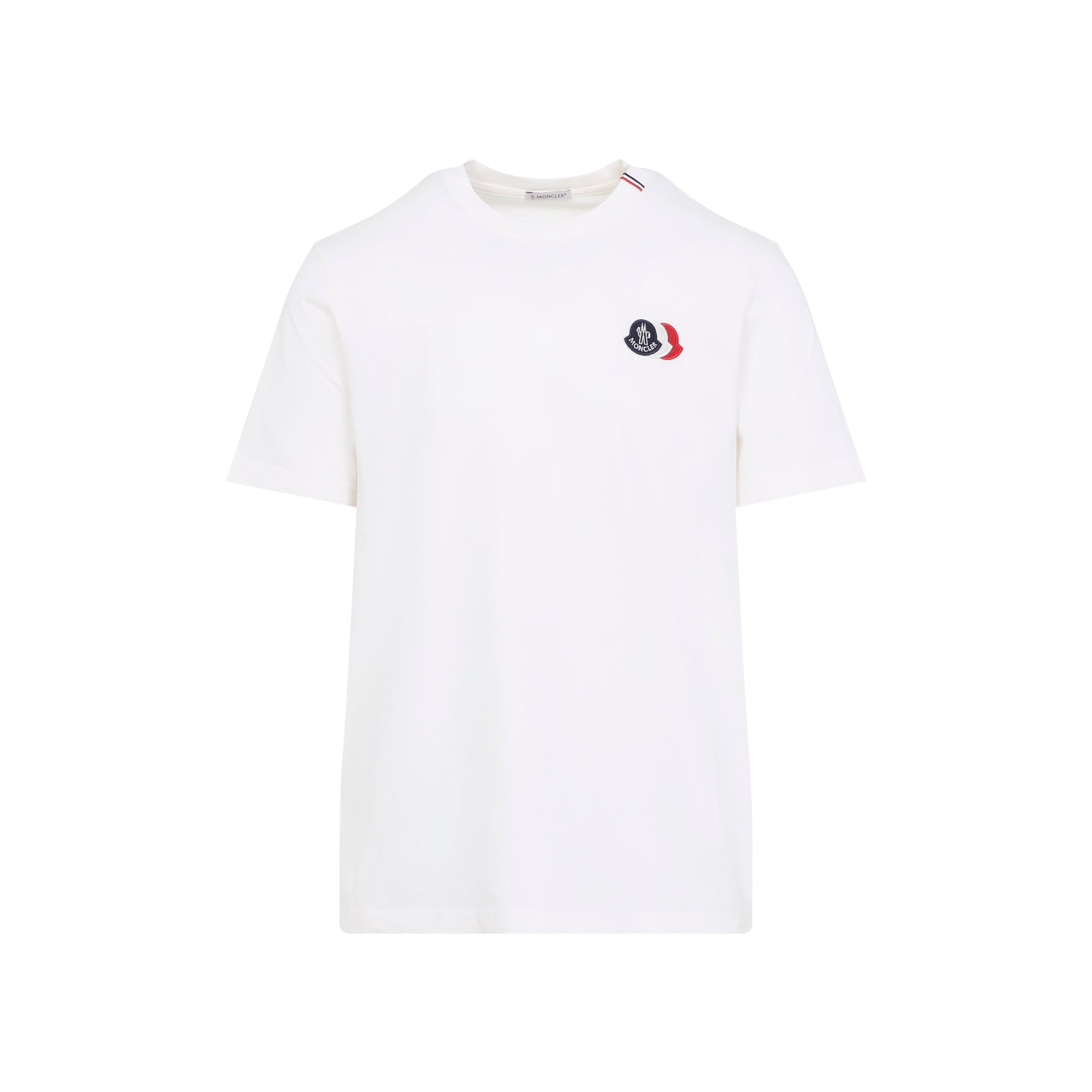 Minimalist White Cotton T-Shirt with Embroidered Logo
