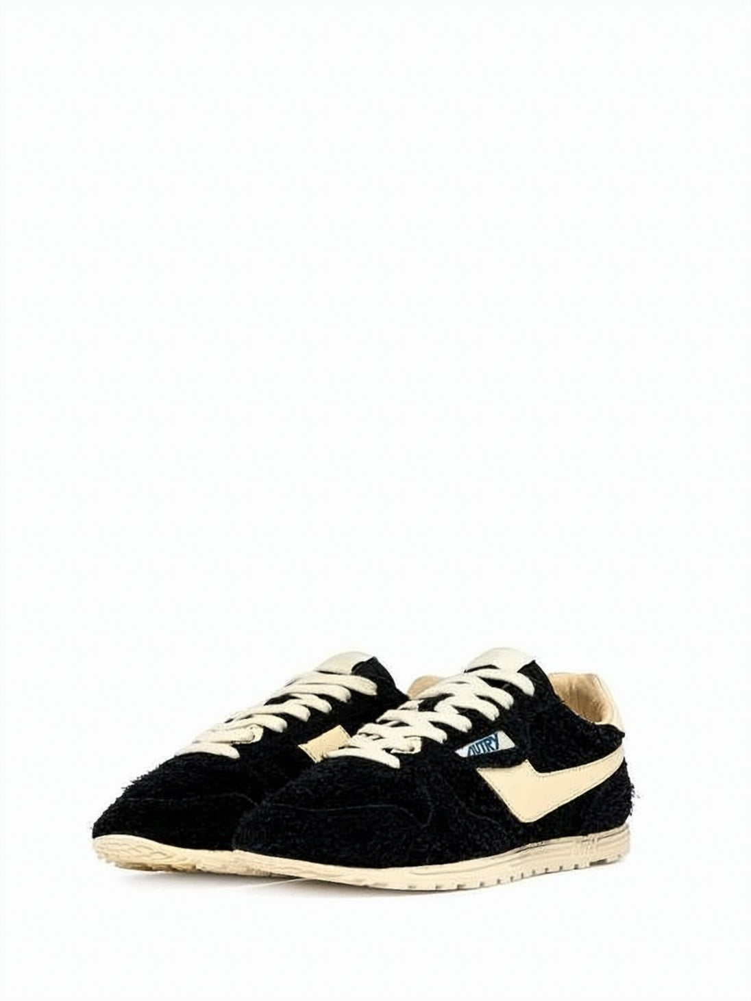 Textured Black Suede Sneakers