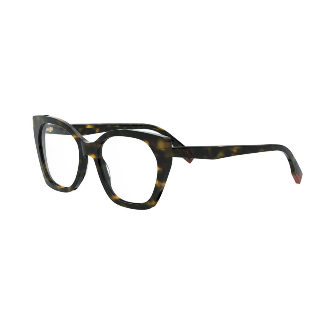 Fe50136i Bold Oversized Square Frame Tortoiseshell Eyeglasses