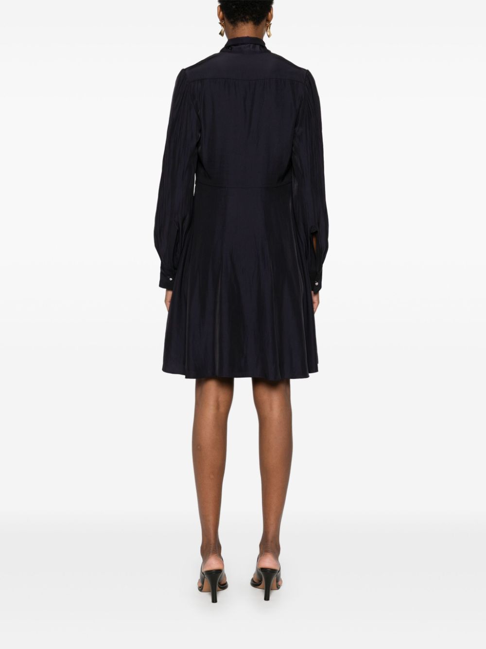 Midnight Blue Draped Dress