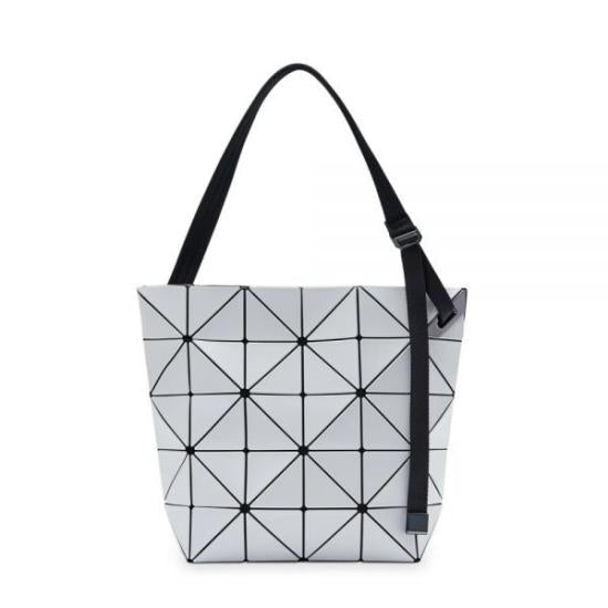 Geometric Shoulder Bag With Adjustable Strap And Glossy Finish
