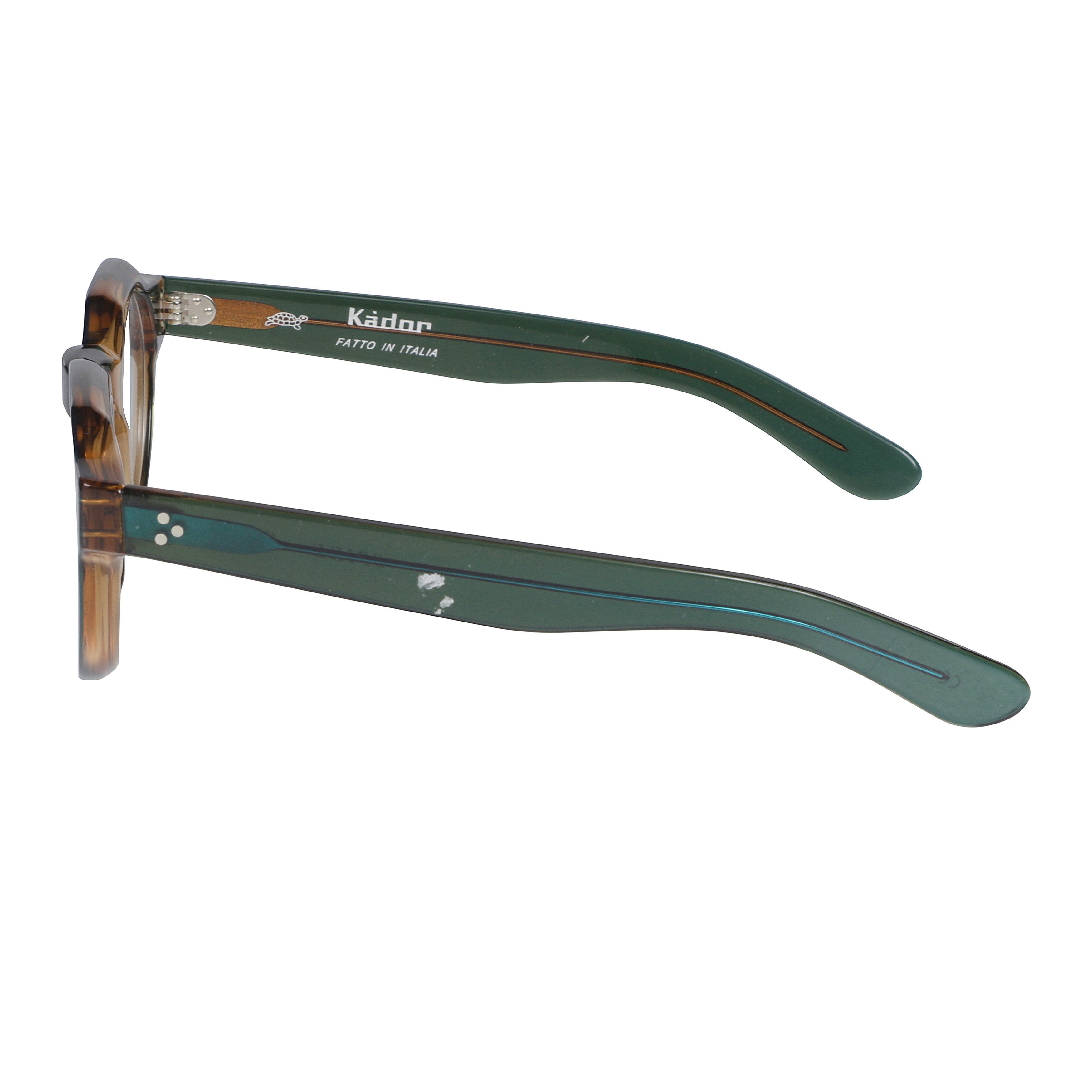 Spike Round Frame Sunglasses with Translucent Green