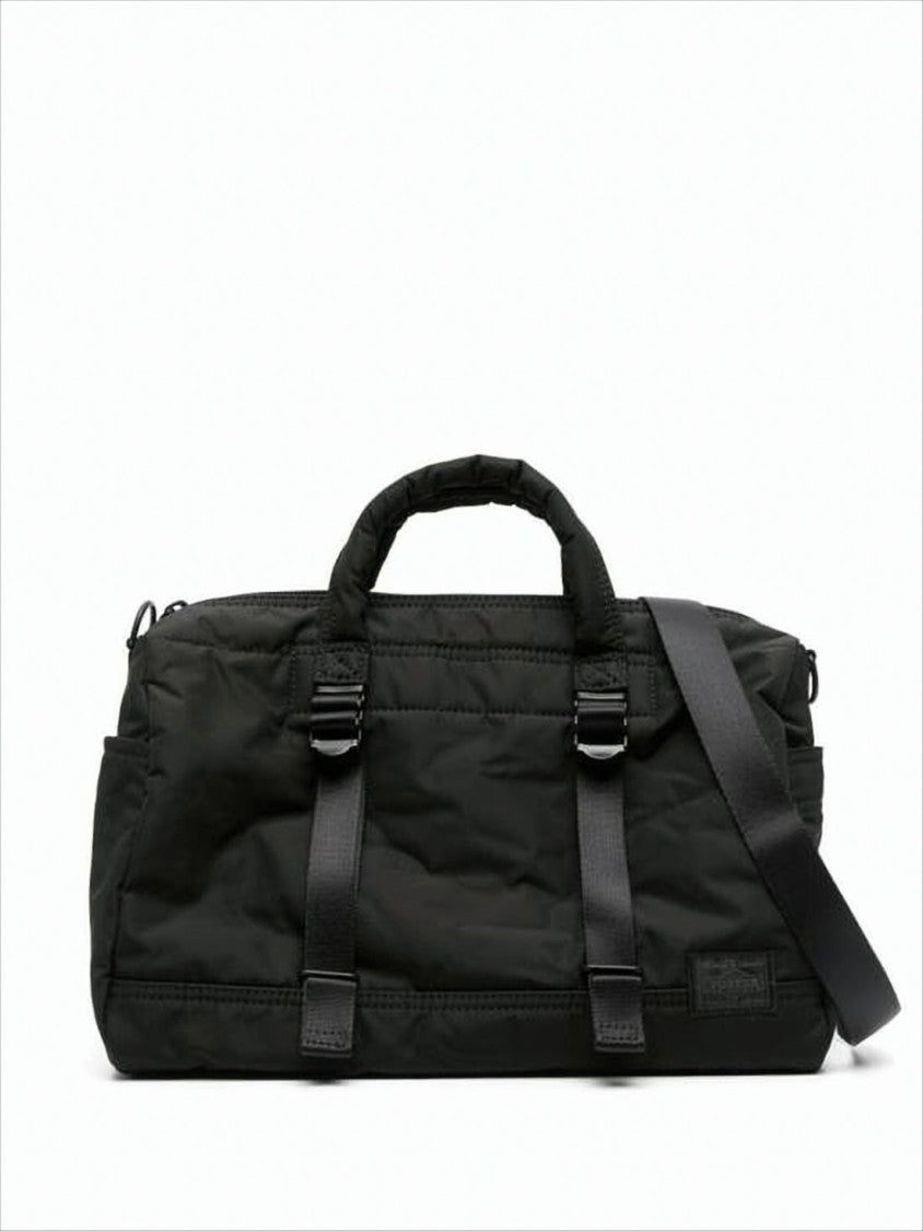 Nylon Tote Bag With Adjustable Straps And Zippered Compartment
