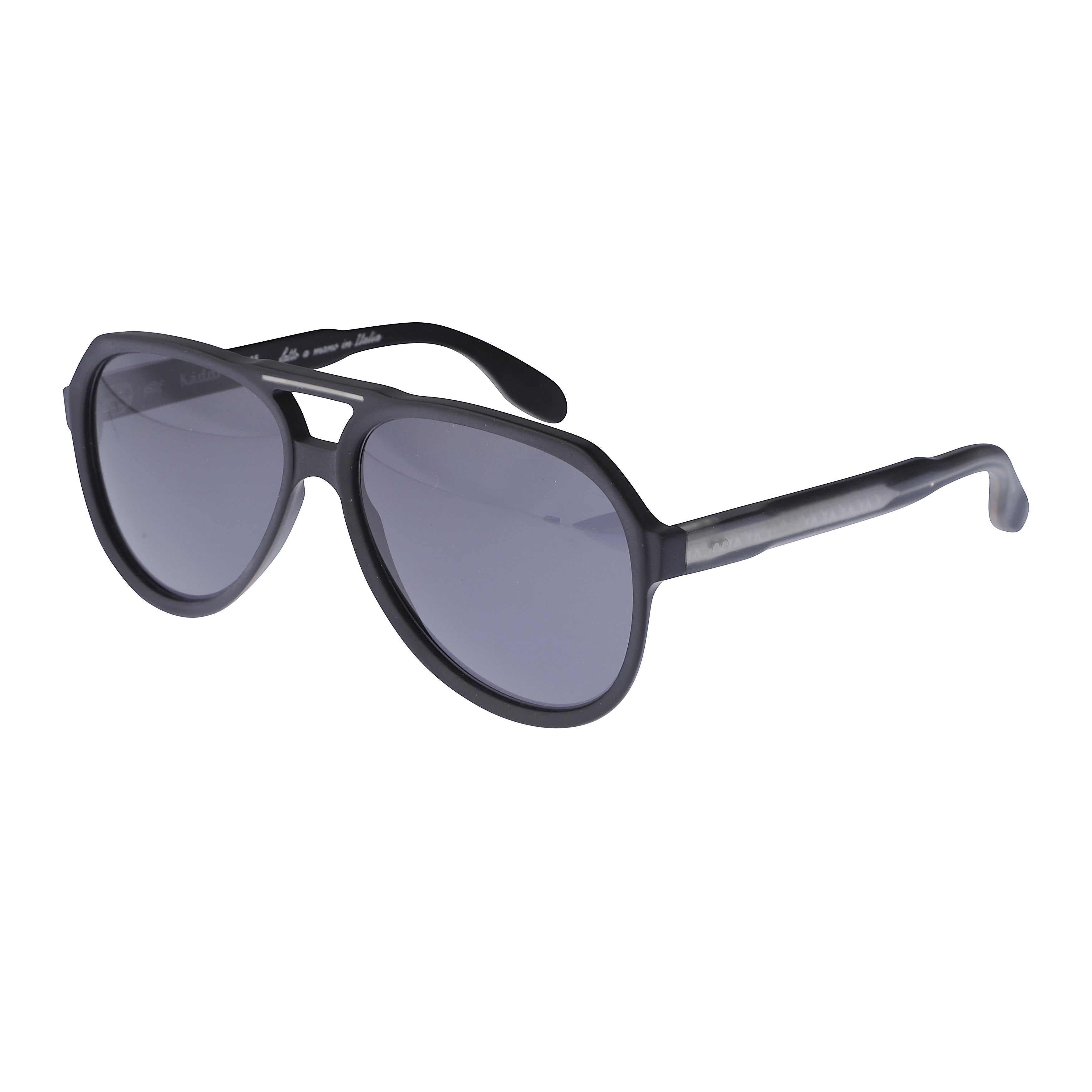 Big Pilot Aviator Sunglasses with Matte Black Frame