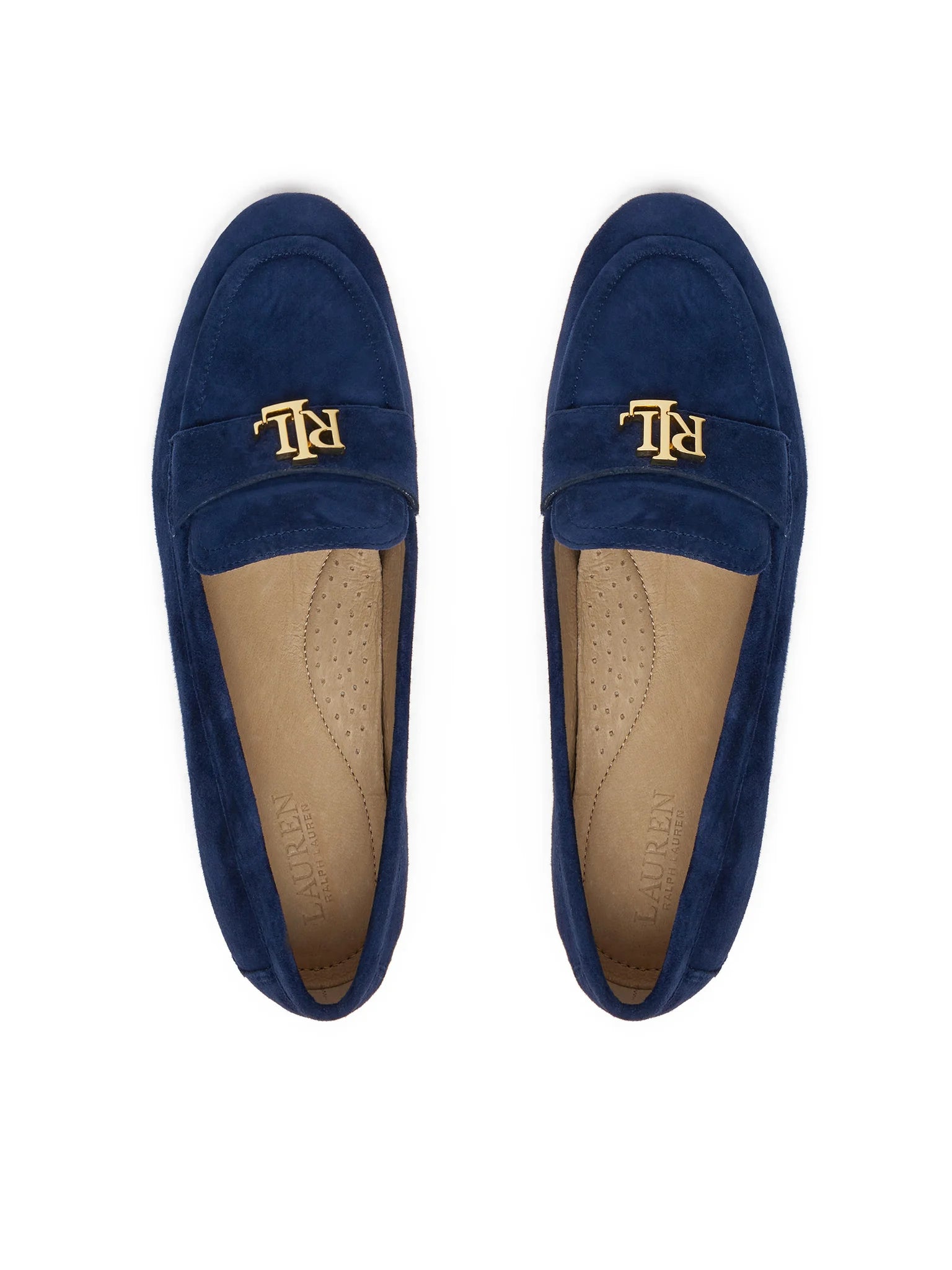 Navy Blue Kidsuede Moccasins