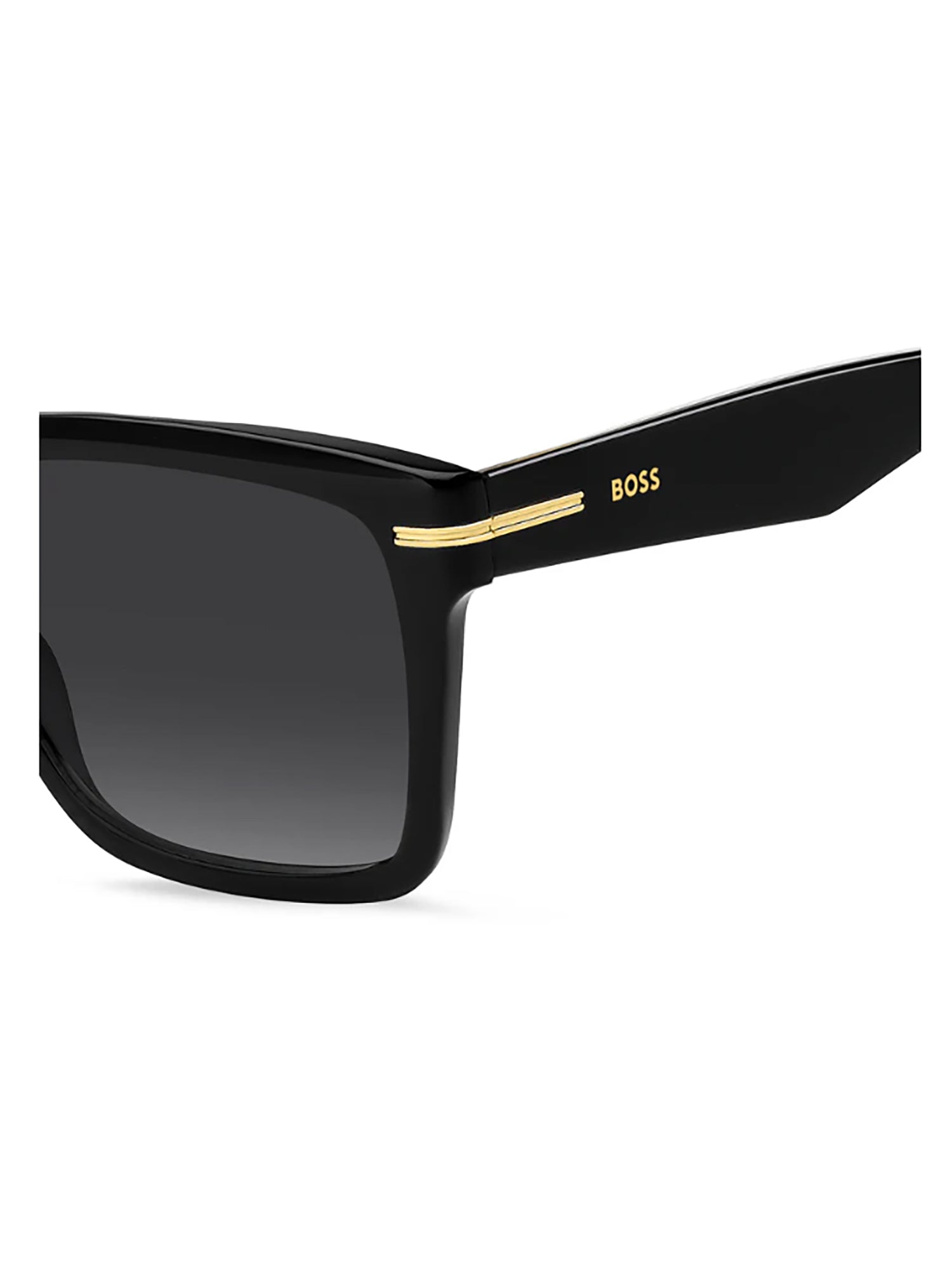 Bold Square Frame Sunglasses with Gold Accents