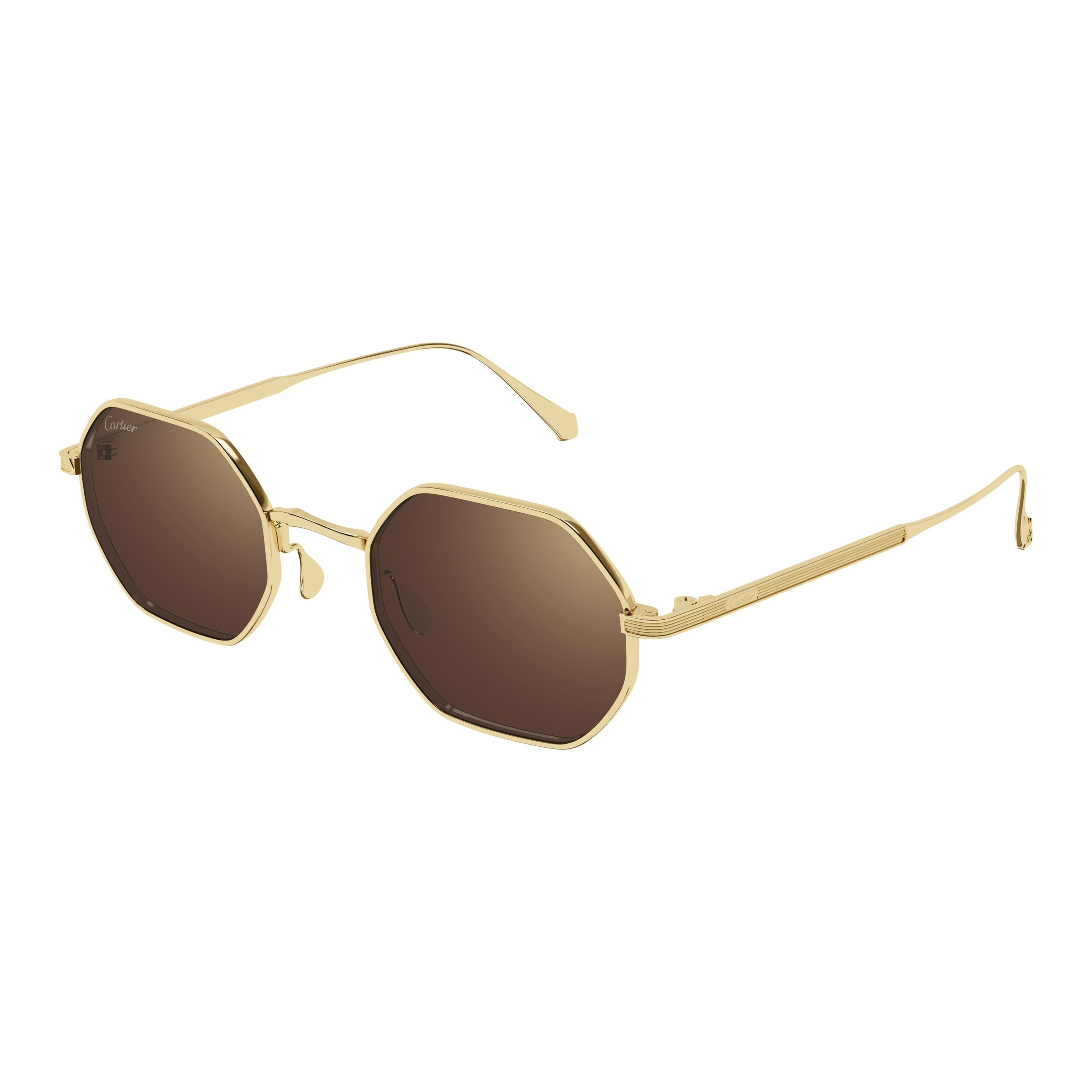 Ct0627s Polished Gold Octagonal Sunglasses