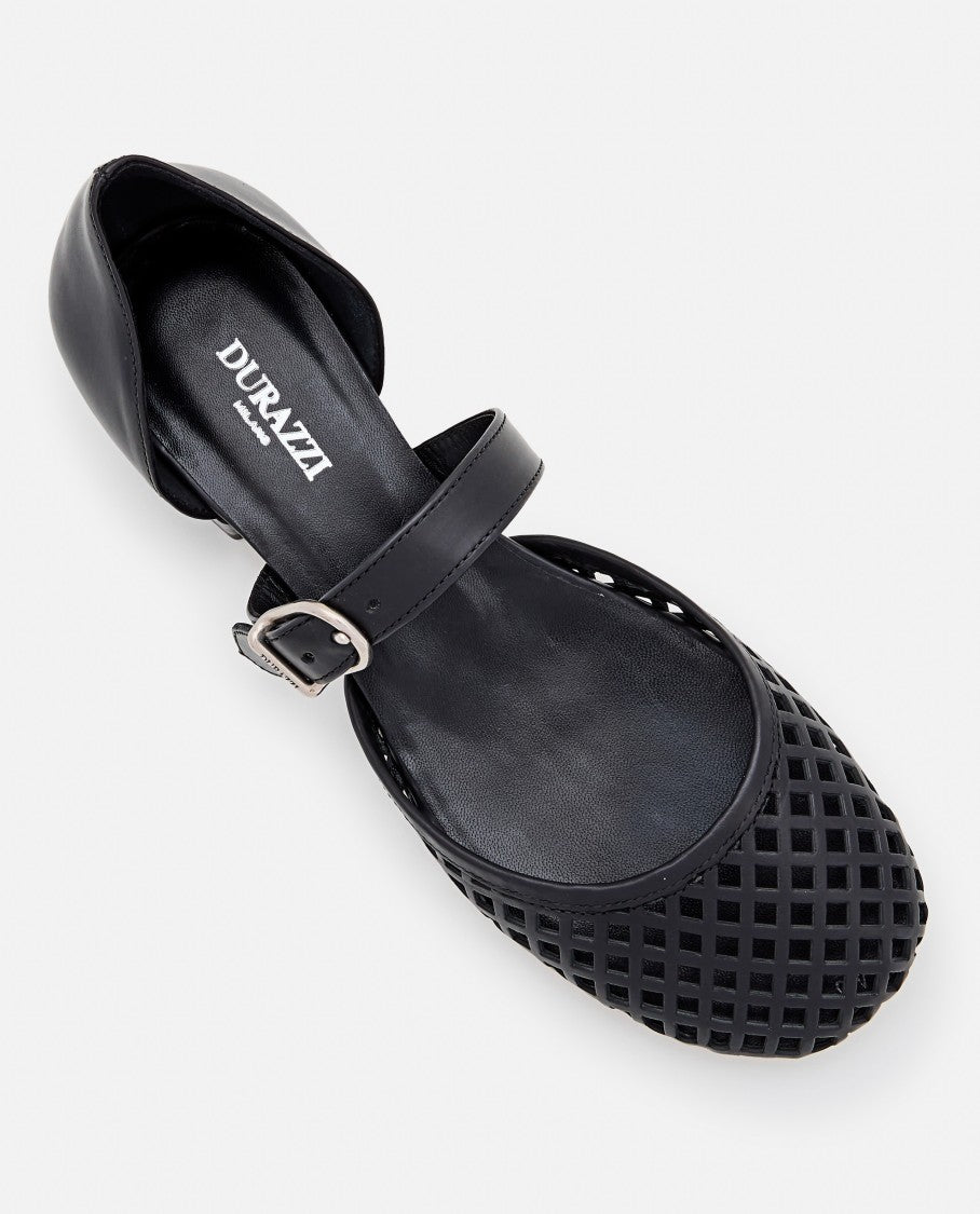 Perforated Net Ballerinas