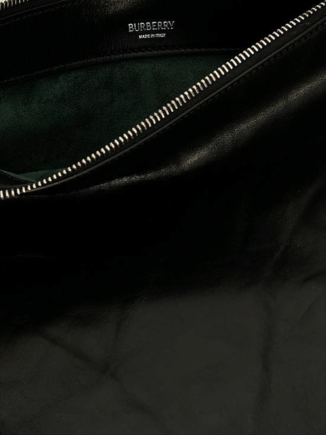 Crescent Black Cowhide Leather Shoulder Bag