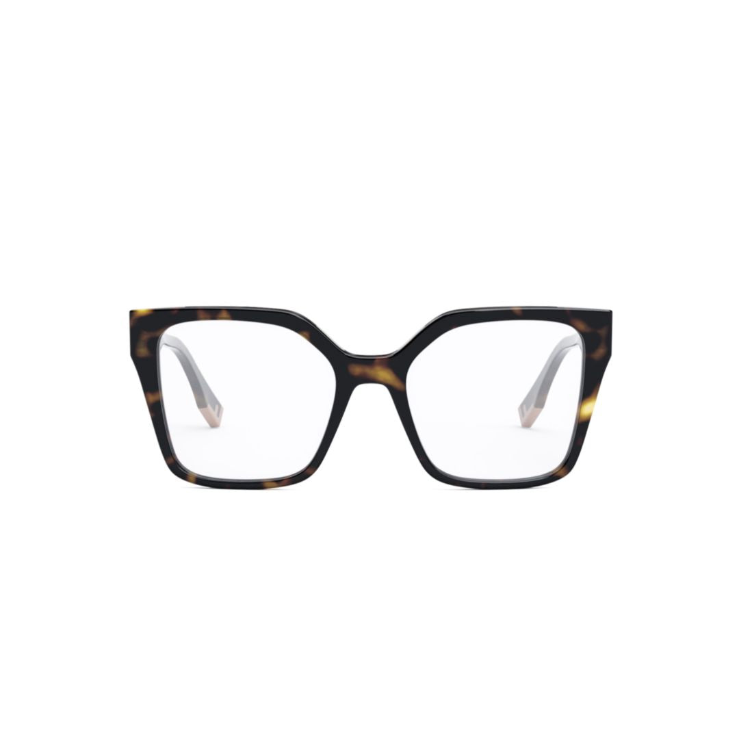 Fe50002i Bold Oversized Square Tortoiseshell Eyeglasses