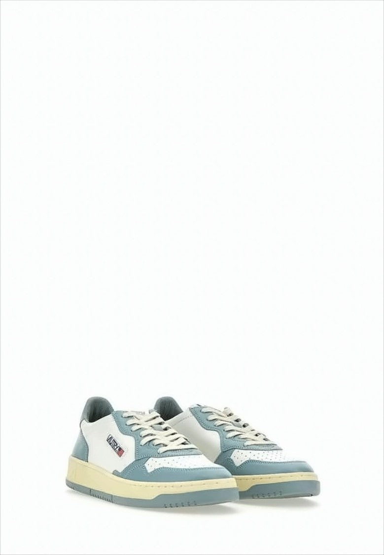 Autry Low-Top Sneakers with Smooth Leather Panels and Perforated Detailing