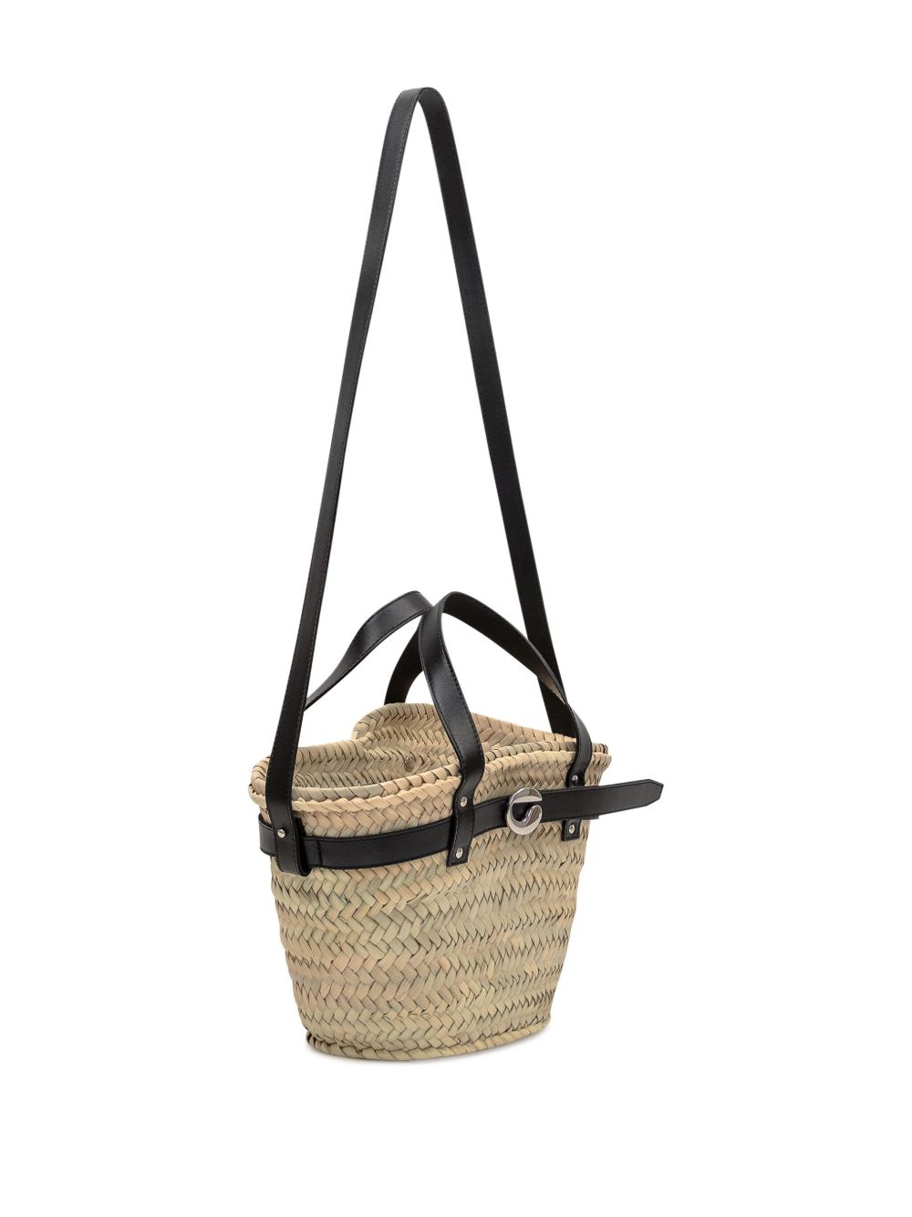 Woven Basket-Style Bag with Carabiner Fastening