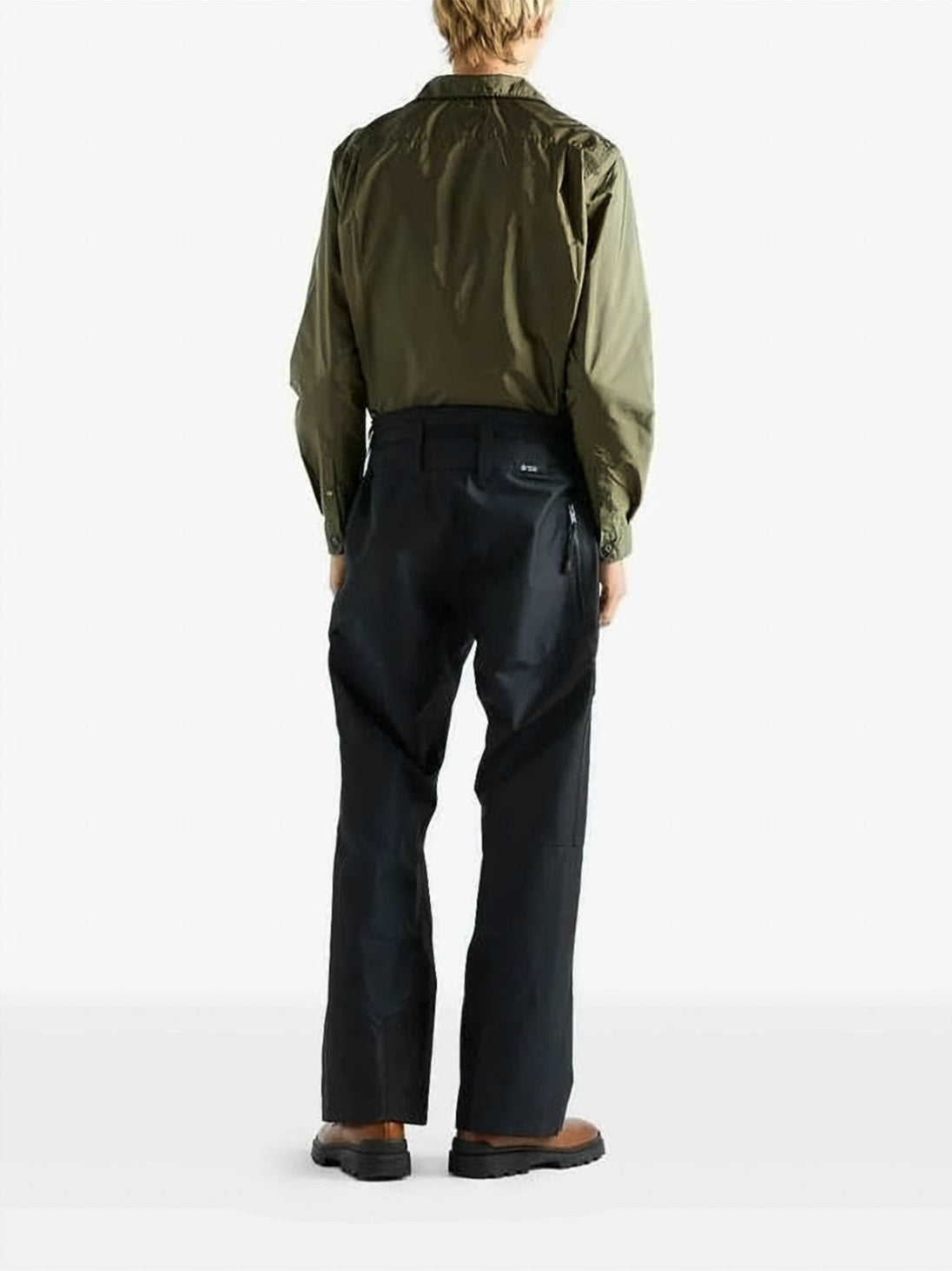 Long-Sleeve Shirt with Classic Collar and Elastic Cuffs
